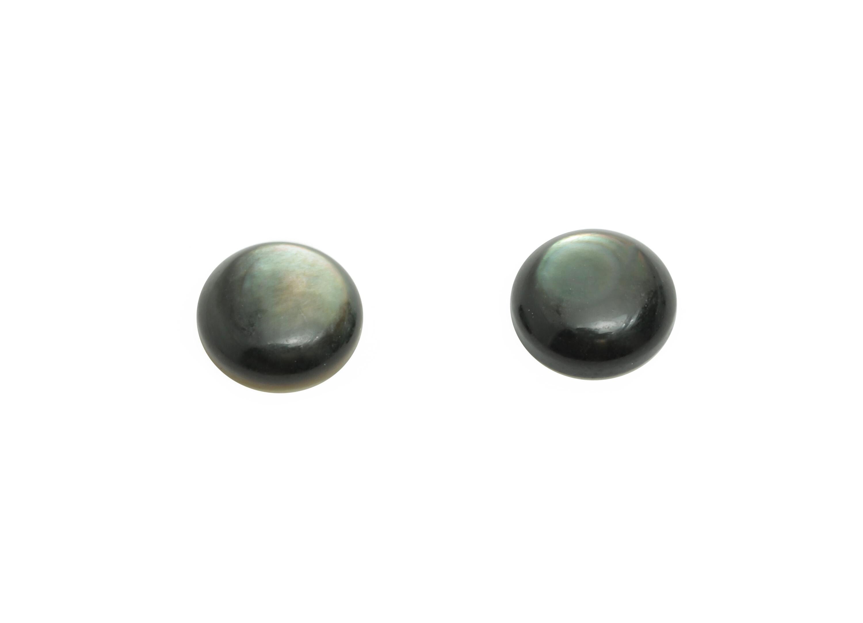 6mm Natural Black Shells Cabochon - Round Cabochon DIY Gemstone Setting - Cabochon for Rings or Pendants - Ring Jewelry Making - NS3042