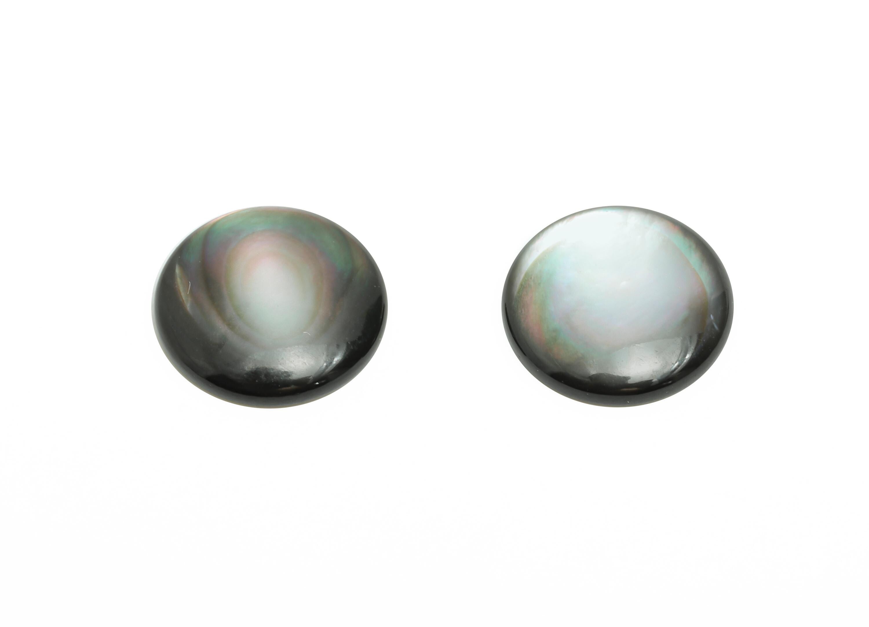 10mm Natural Black Shells Cabochon - Round Cabochon DIY Gemstone Setting - Cabochon for Rings or Pendants - Ring Jewelry Making - NS3046