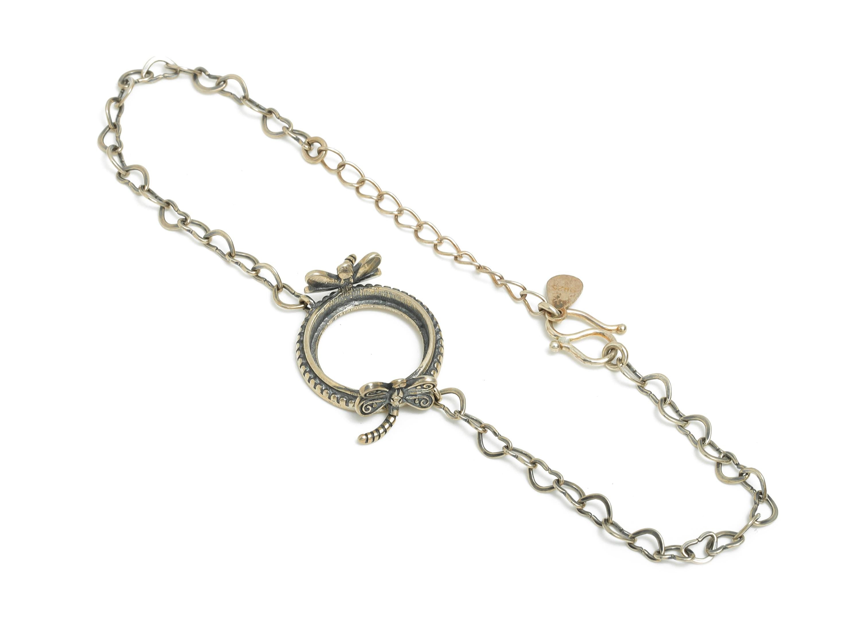 12mm Dragonfly Cabochon Bracelet Base - Handmade 925 Sterling Silver Bracelet Setting - Gemstone Bracelet Base - Rhodium Plating - SI1081 - DOMEDBAZAAR