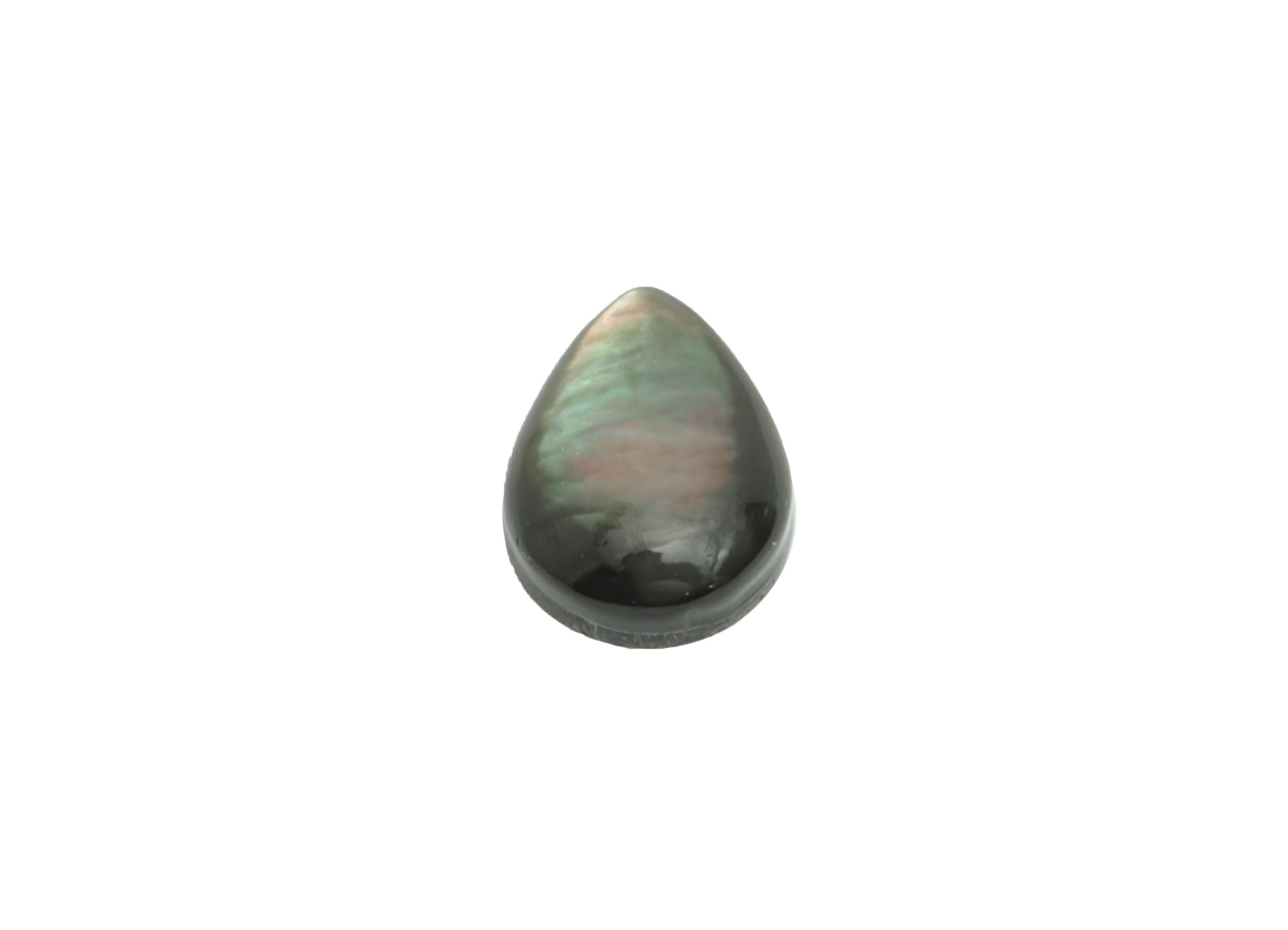 5x7mm Teardrop Natural Black Shells Cabochon - Cabochon DIY Gemstone Setting - Cabochon for Rings or Pendants - DIY Jewelry Craft - NS3050