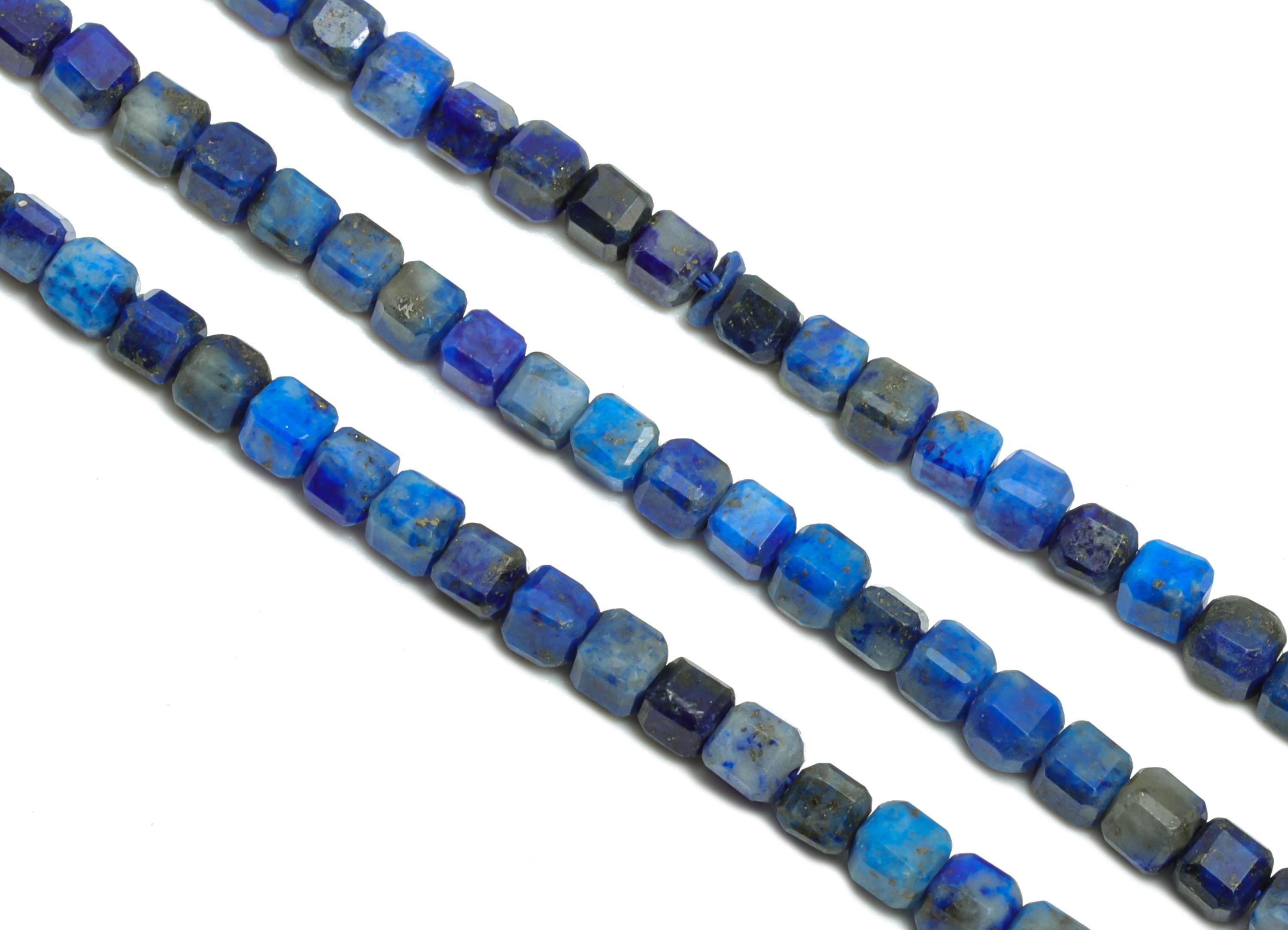 2mm Lapis Lazuli Natural Stone Bead - Faceted Cube 15.5inch/Strand - Handmade Jewelry Beads - Healing Gemstone Bead - Crafting Bead - NS2515