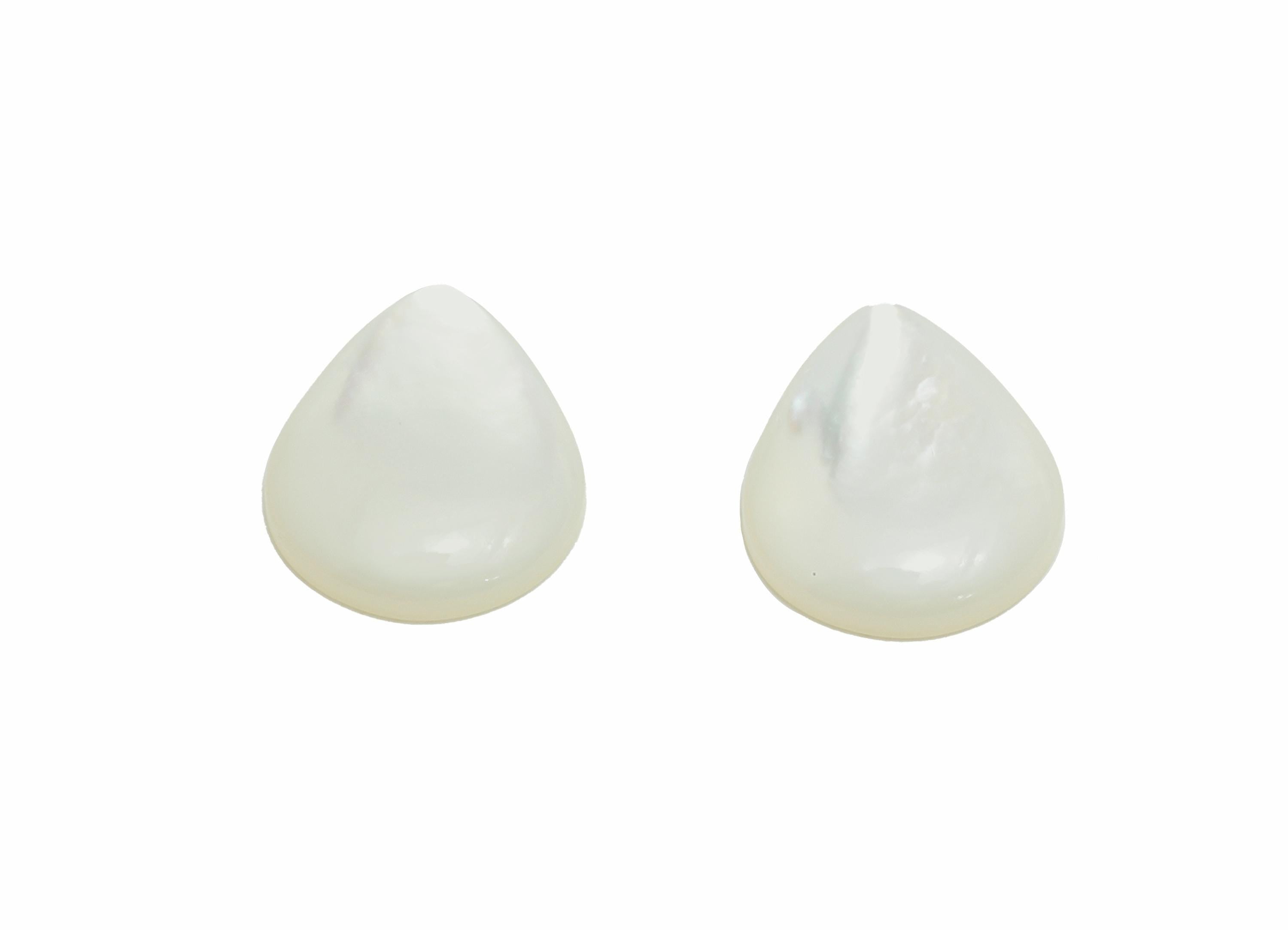 8*10mm Teardrop Natural White Shells Cabochon - Cabochon DIY Gemstone Setting - Cabochon for Rings or Pendants - Jewelry Cabochon - NS3055