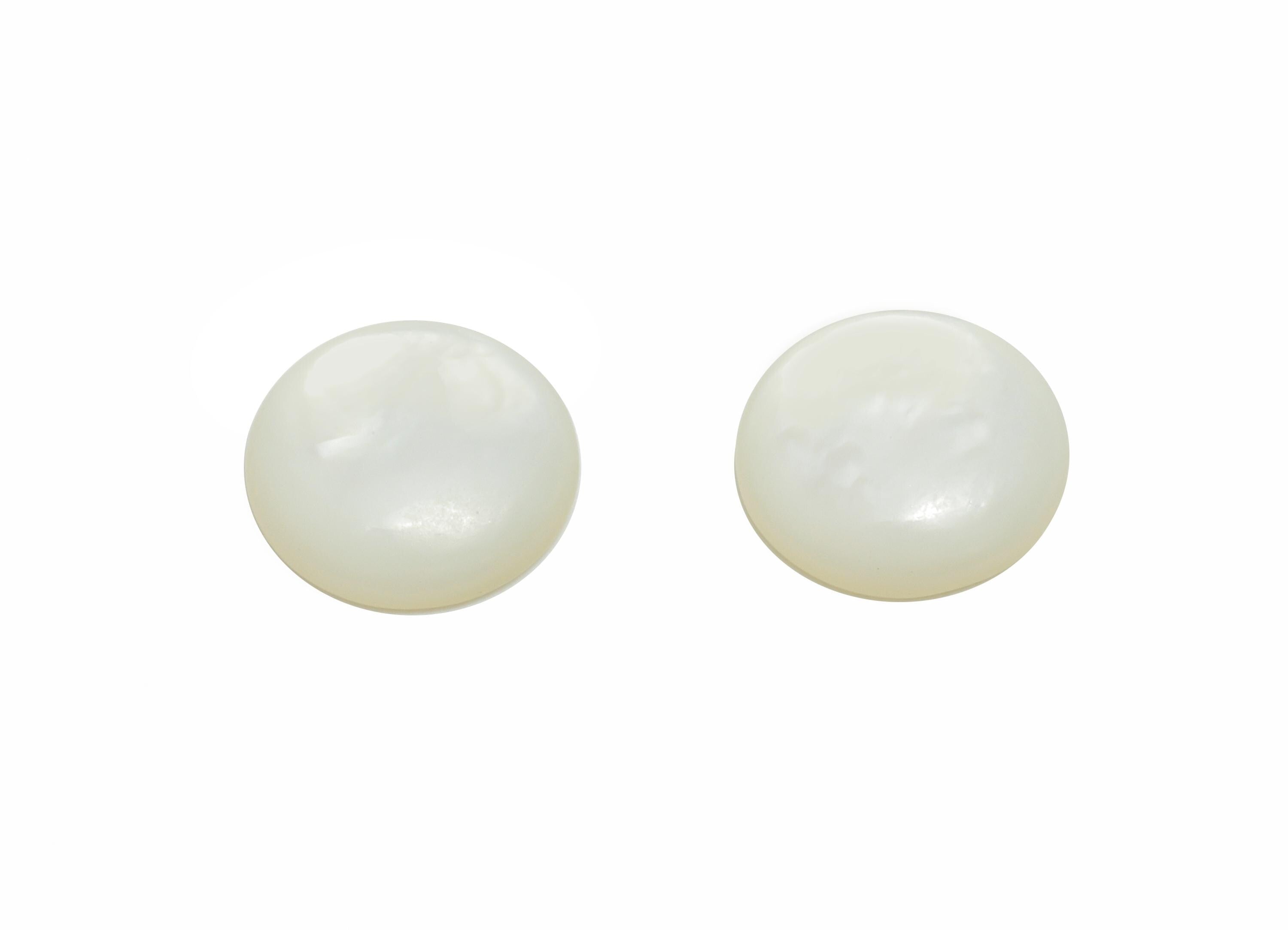 8mm Round Natural White Shells Cabochon - Cabochon DIY Gemstone Setting - Cabochon for Rings or Pendants - Jewelry Cabochon - NS3045