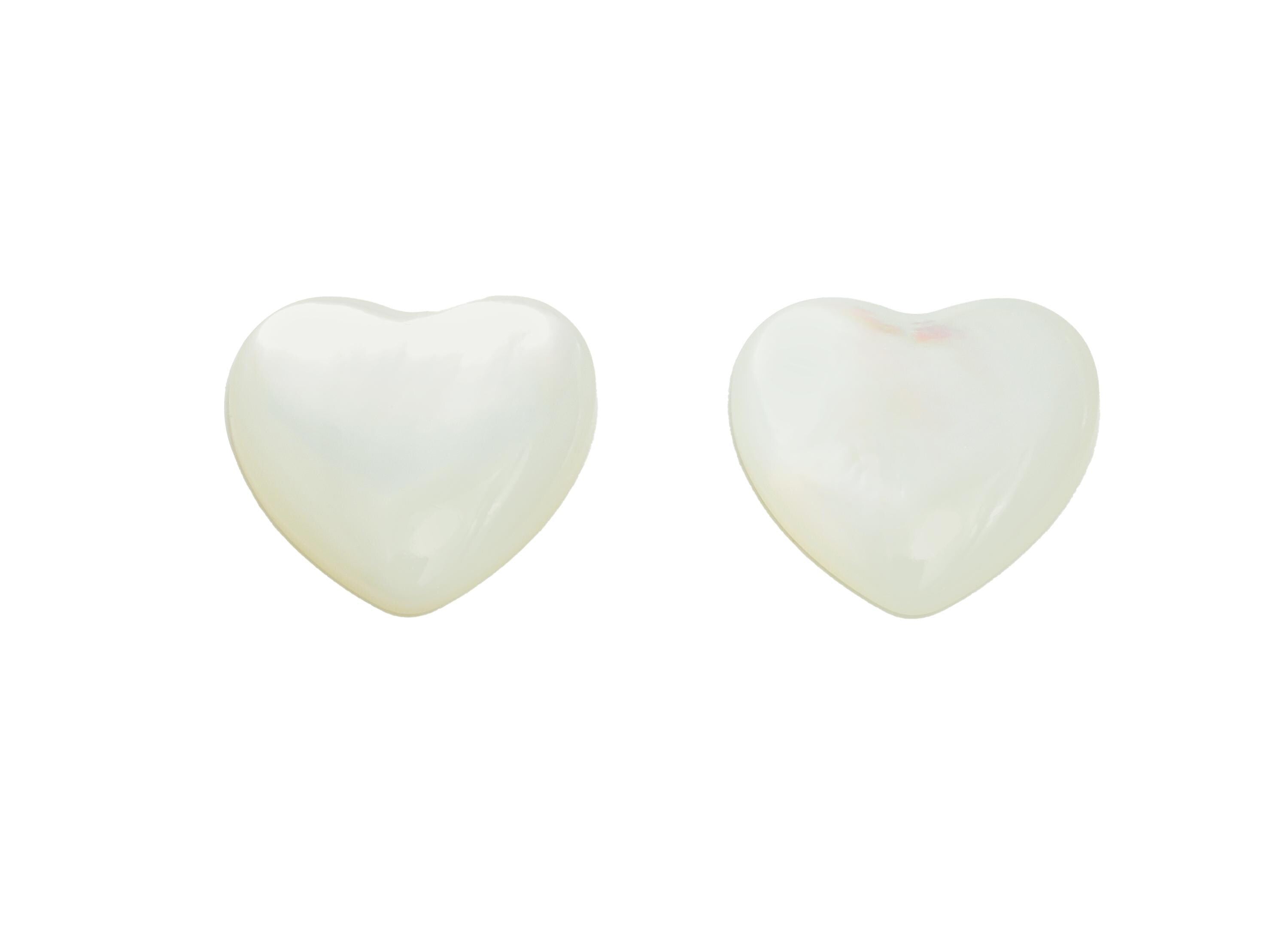 10*10mm Heart Natural White Shells Cabochon - Cabochon DIY Gemstone Setting - Cabochon for Rings or Pendants - Jewelry Cabochon - NS3079
