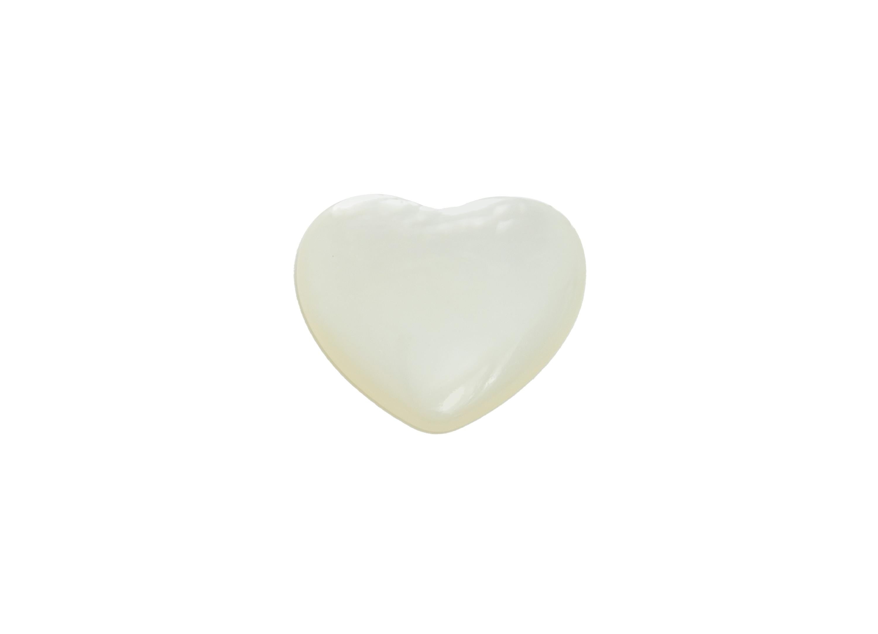 11*11mm Heart Natural White Shells Cabochon - Cabochon DIY Gemstone Setting - Cabochon for Rings or Pendants - Jewelry Cabochon - NS3081