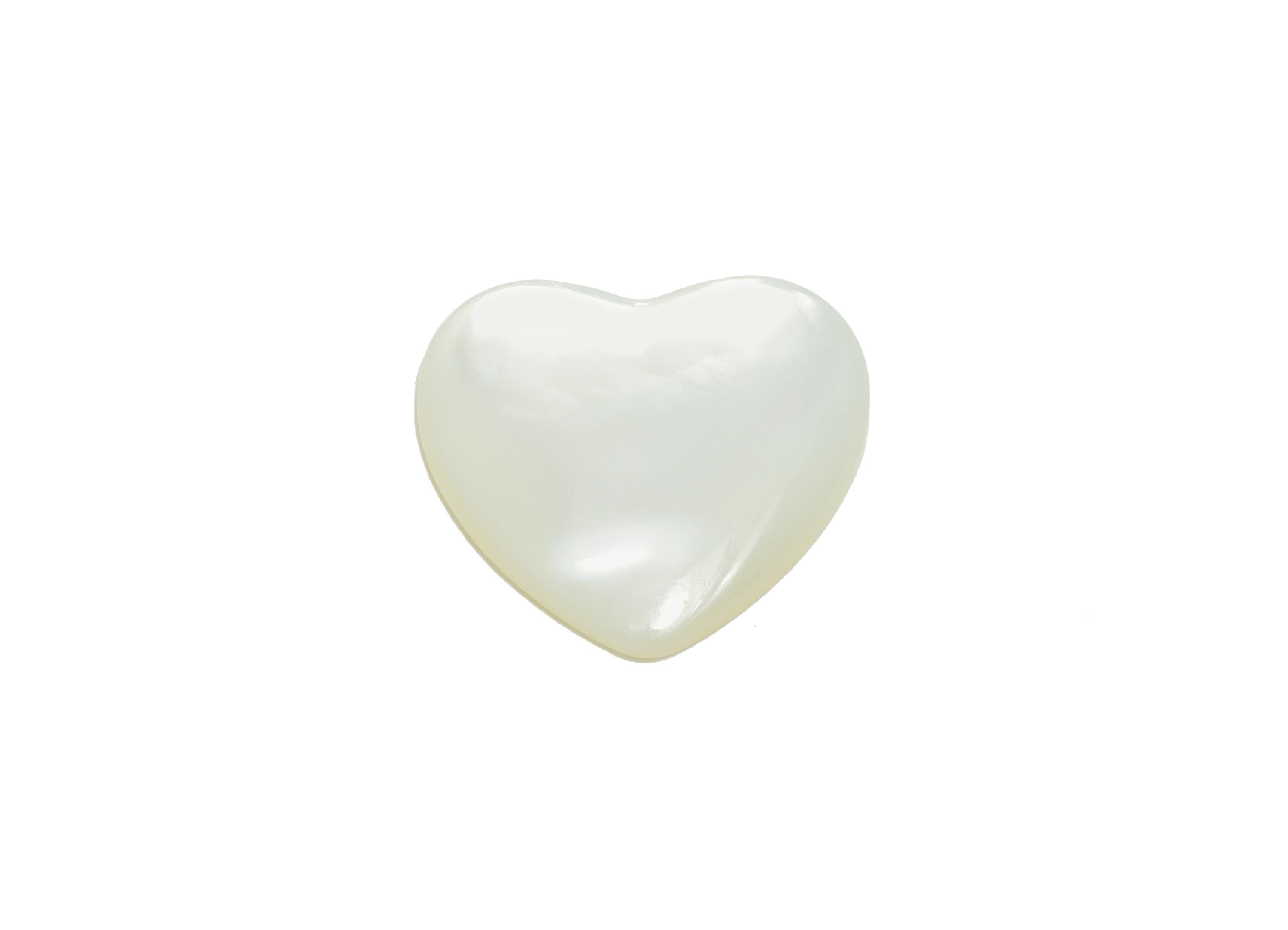 12*12mm Heart Natural White Shells Cabochon - Cabochon DIY Gemstone Setting - Cabochon for Rings or Pendants - Jewelry Cabochon - NS3083