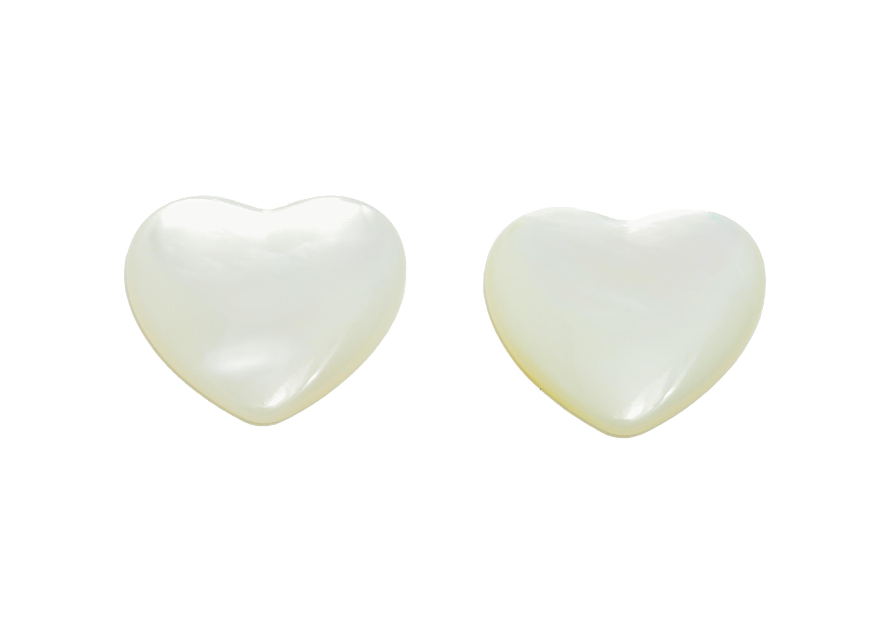 12*12mm Heart Natural White Shells Cabochon - Cabochon DIY Gemstone Setting - Cabochon for Rings or Pendants - Jewelry Cabochon - NS3083