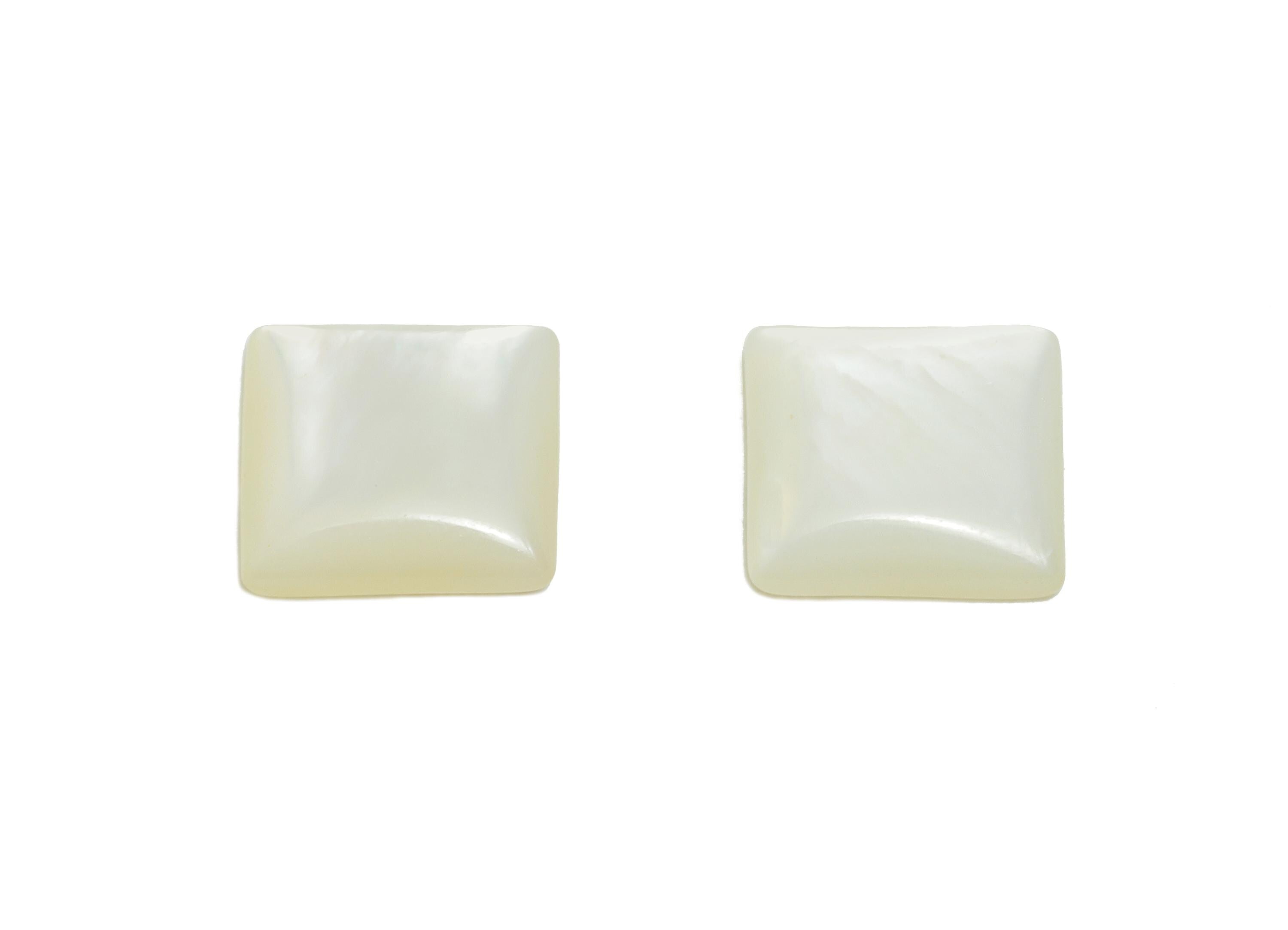 8*8mm Square Natural White Shells Cabochon - Cabochon DIY Gemstone Setting - Cabochon for Rings or Pendants - Jewelry Cabochon - NS3089