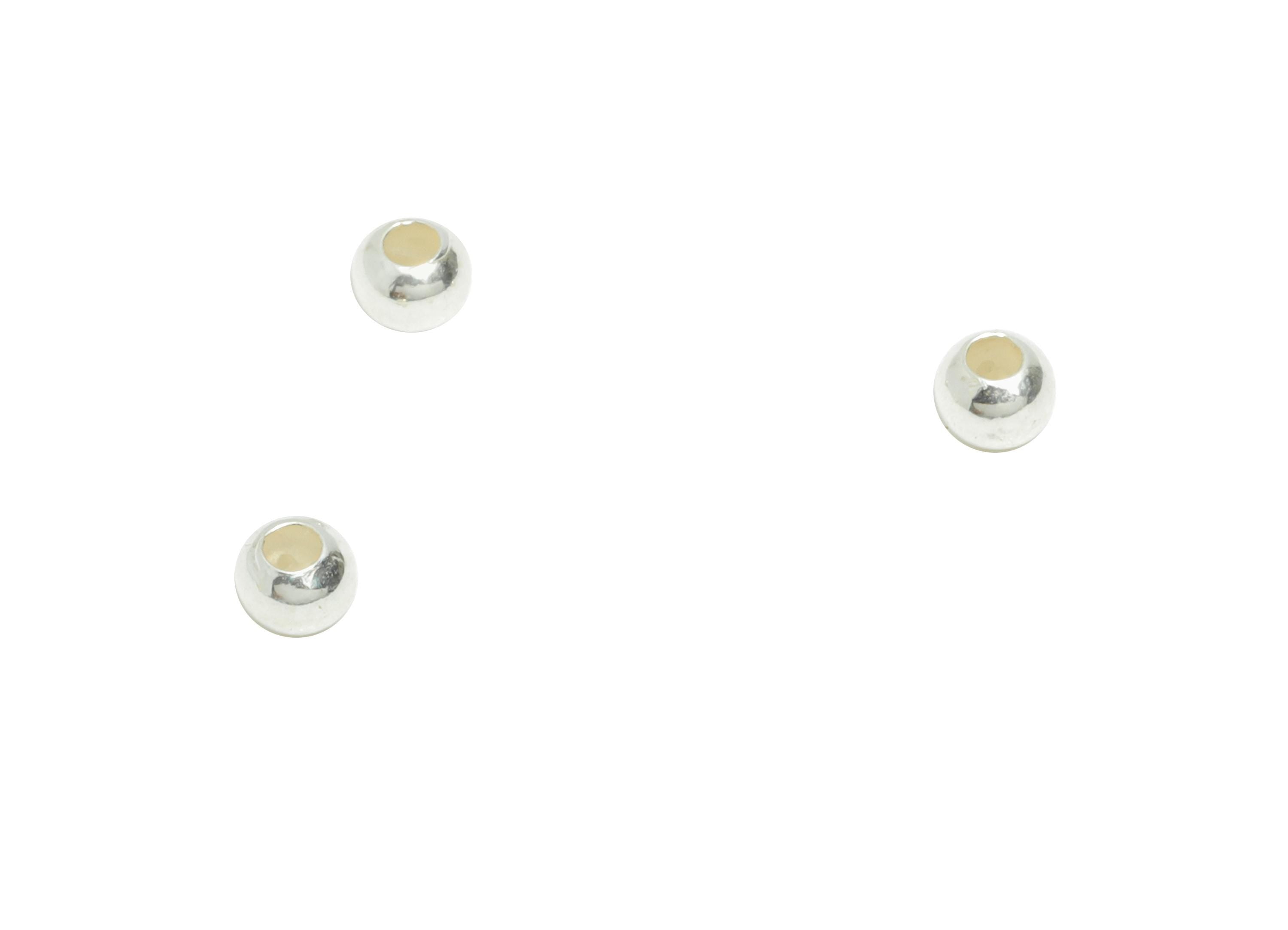 3mm Silicone Stopper Beads - Positioning Rubber Stopper Bead - 925 Sterling Silver - Rondelle Spacer Bead - Jewelry Making Supplies - SI1163 - DOMEDBAZAAR