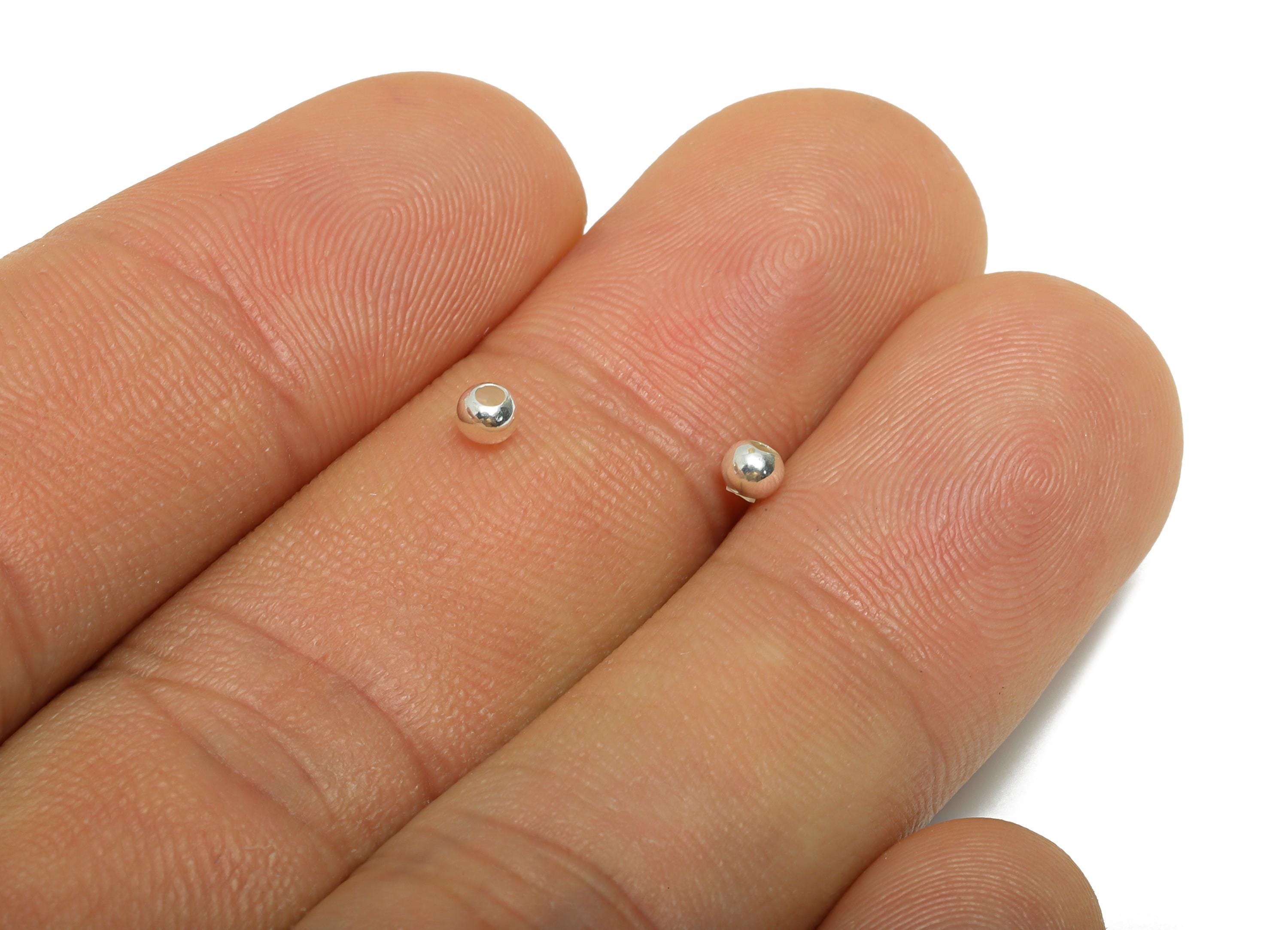 3mm Silicone Stopper Beads - Positioning Rubber Stopper Bead - 925 Sterling Silver - Rondelle Spacer Bead - Jewelry Making Supplies - SI1163 - DOMEDBAZAAR