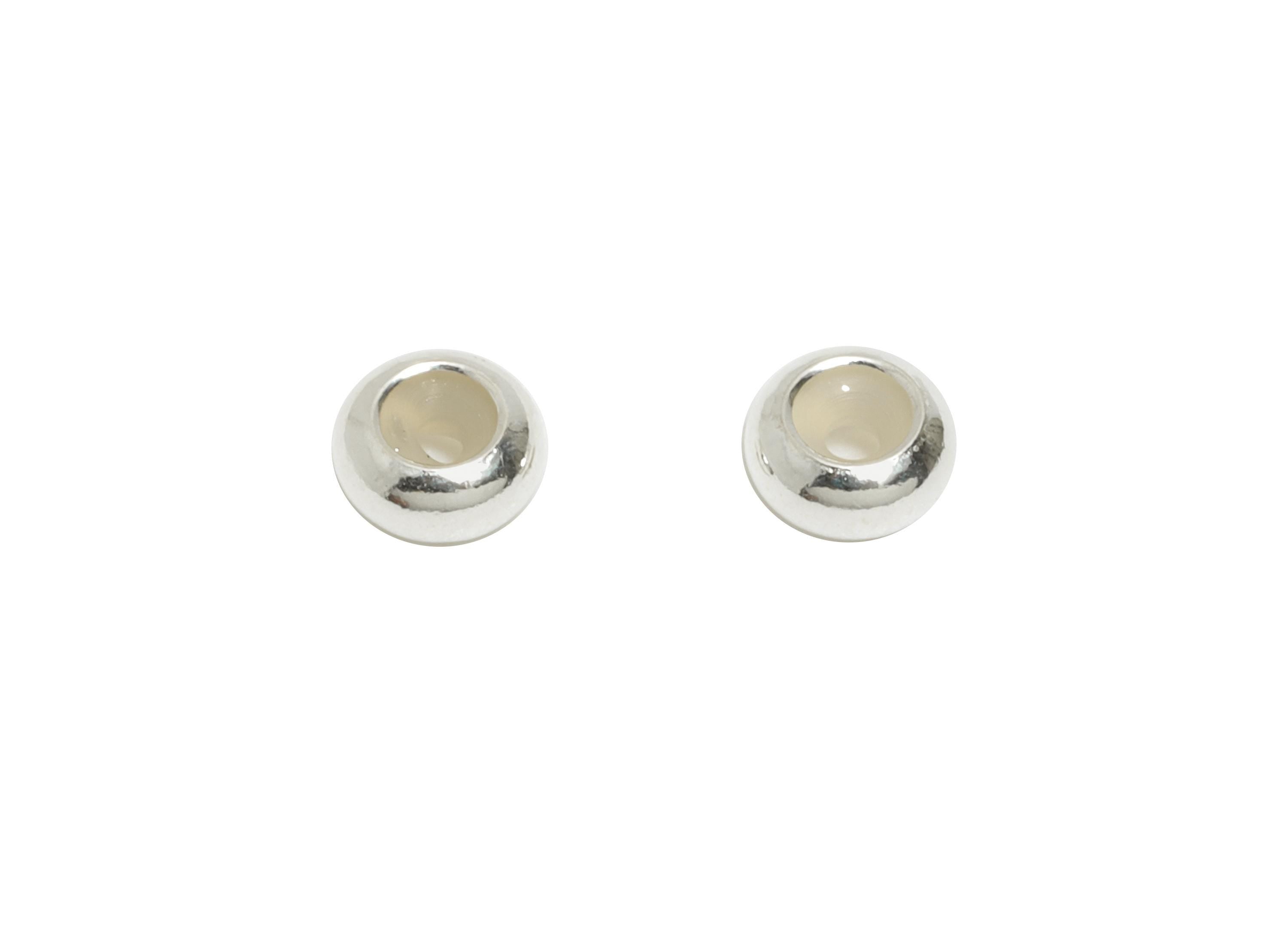 4mm Rubber Stopper Beads - Positioning Rubber Stopper Beads - Pure Silver 999 - Rondelle Spacer Beads - Jewelry Making Supplies - SI1143 - DOMEDBAZAAR