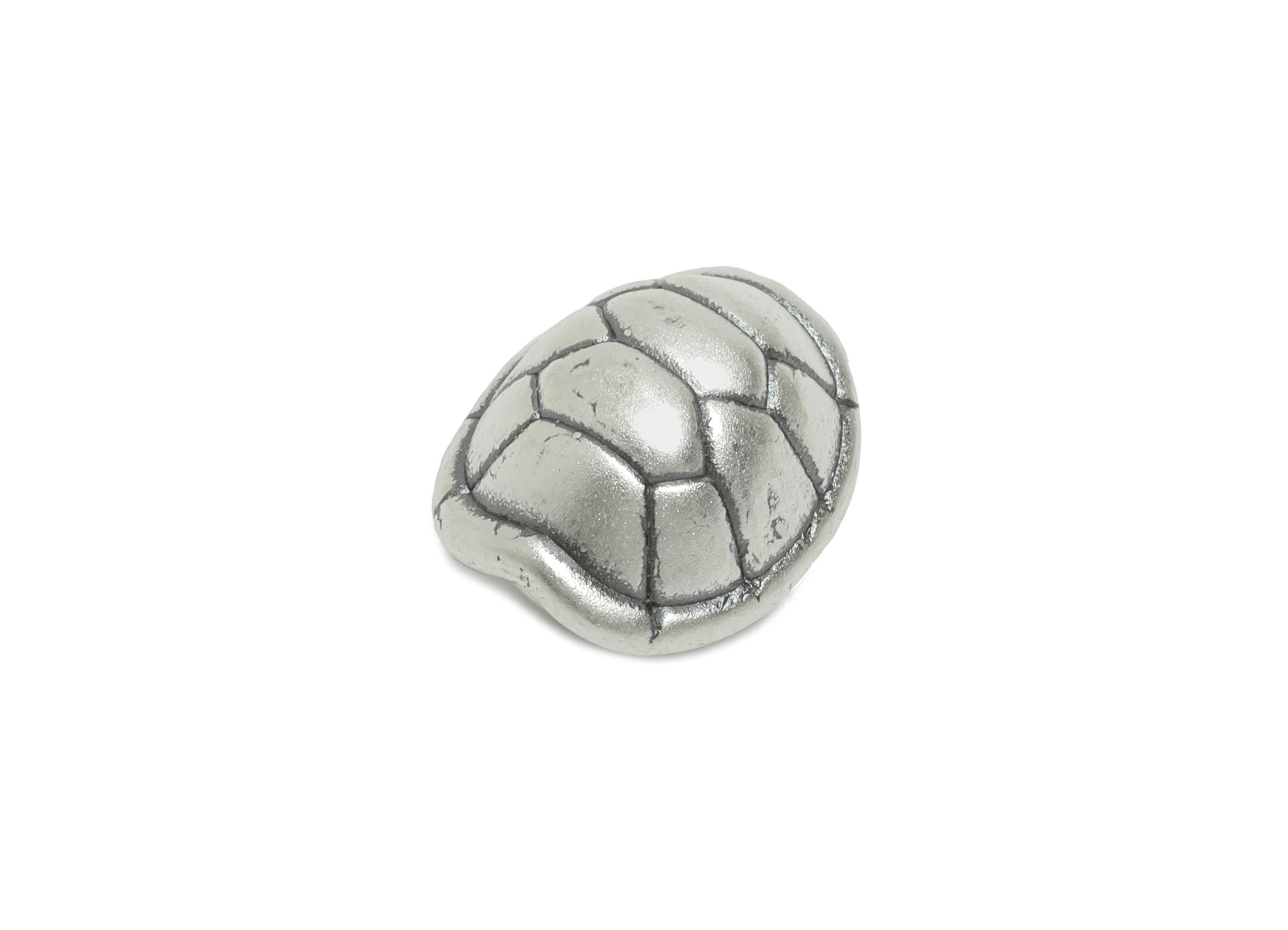 Turtle Shell Bead - Animal Pattern Spacer Bead for Bracelets - DIY Jewelry Finding - Bead For Bracelet - Pure Silver 999 - 15x13x10mm-SI1147 - DOMEDBAZAAR