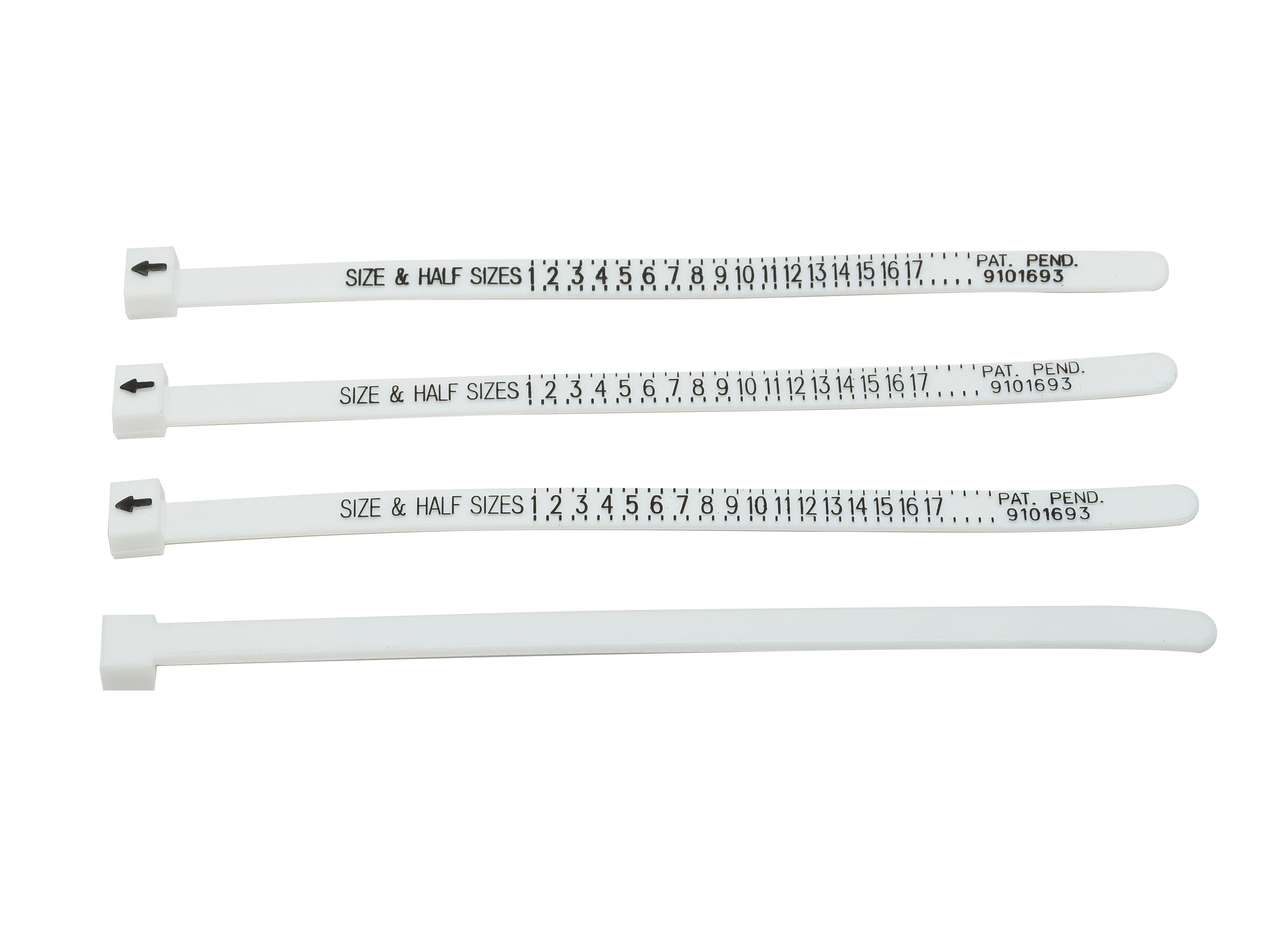 115mm PU Plastic Ring Sizer - US Size British Ring Measuring Size - Adjustable Ring Sizer - White Ring Sizing Strip - Jewelry Tool - AC2686 - DOMEDBAZAAR