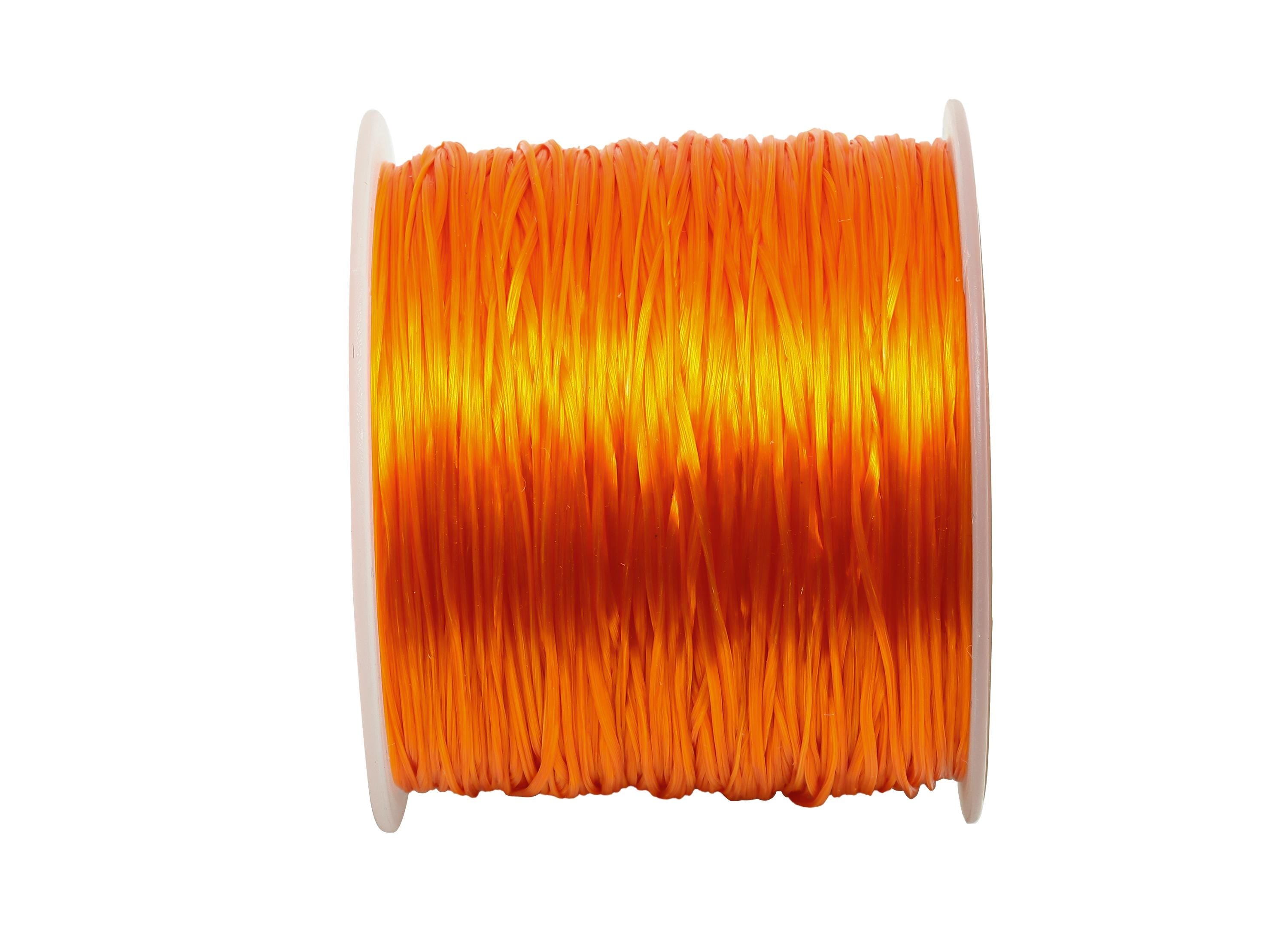 0.6mm Elastic Thread - Elastic Cord for Crafts 60m/Roll - Orange Beading and Jewelry Making Elastic - Elastic Sewing and Craft Cord - TH1110