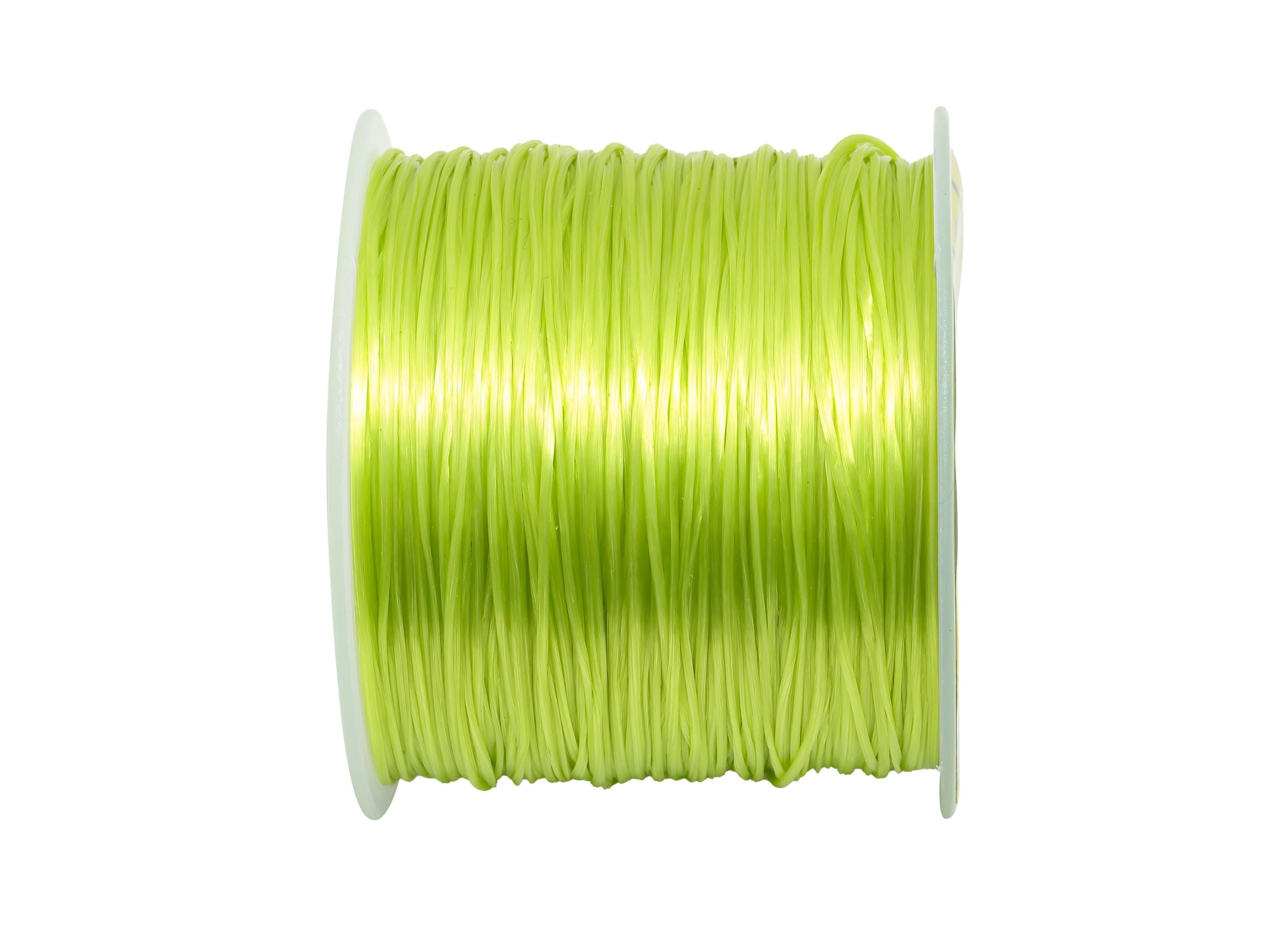 0.6mm Elastic Thread - Elastic Cord for Crafts 60m/Roll - Green Yellow Beading and Jewelry Making Elastic - Elastic Sewing Craft Cord-TH1119