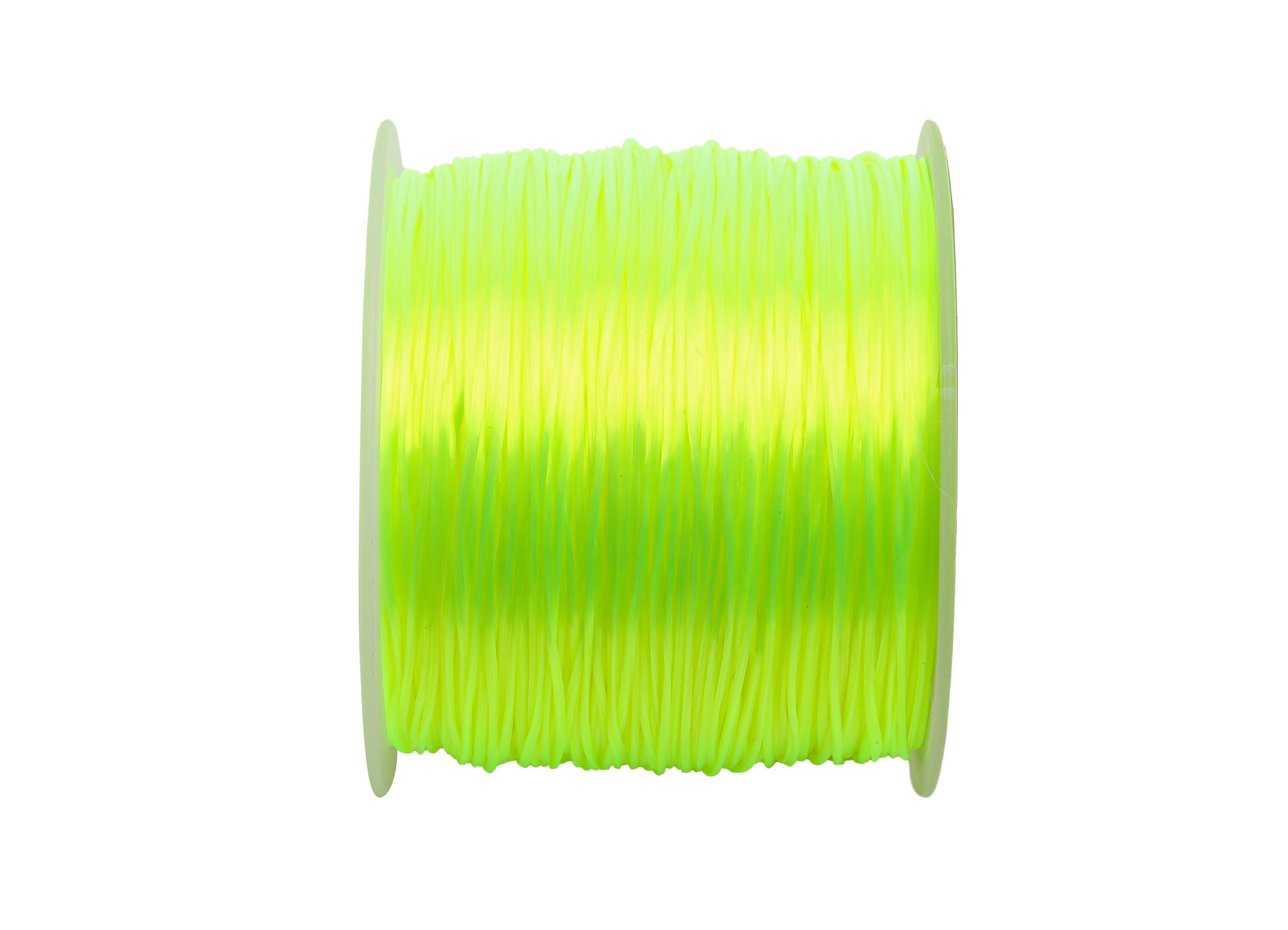0.6mm Elastic Thread - Elastic Cord for Crafts 60m/Roll - Chartreuse Beading and Jewelry Making Elastic - Elastic Sewing Craft Cord-TH1117