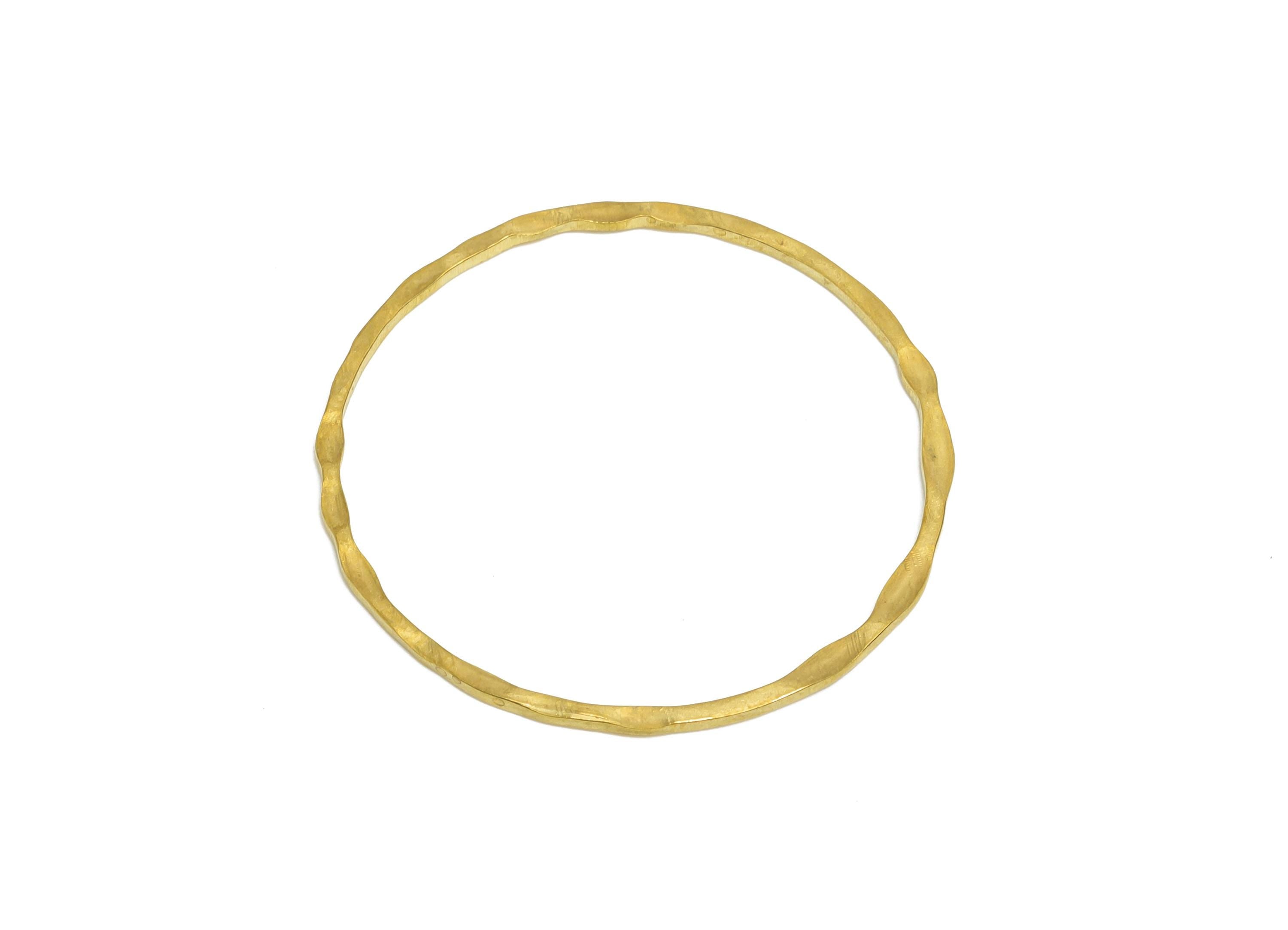 30mm Hammered Ring Connector - Raw Brass Handmade Ring Connector - Circle Jewelry Finding - Irregular Round Jewelry  - 30x1x1mm - PP11403 - DOMEDBAZAAR