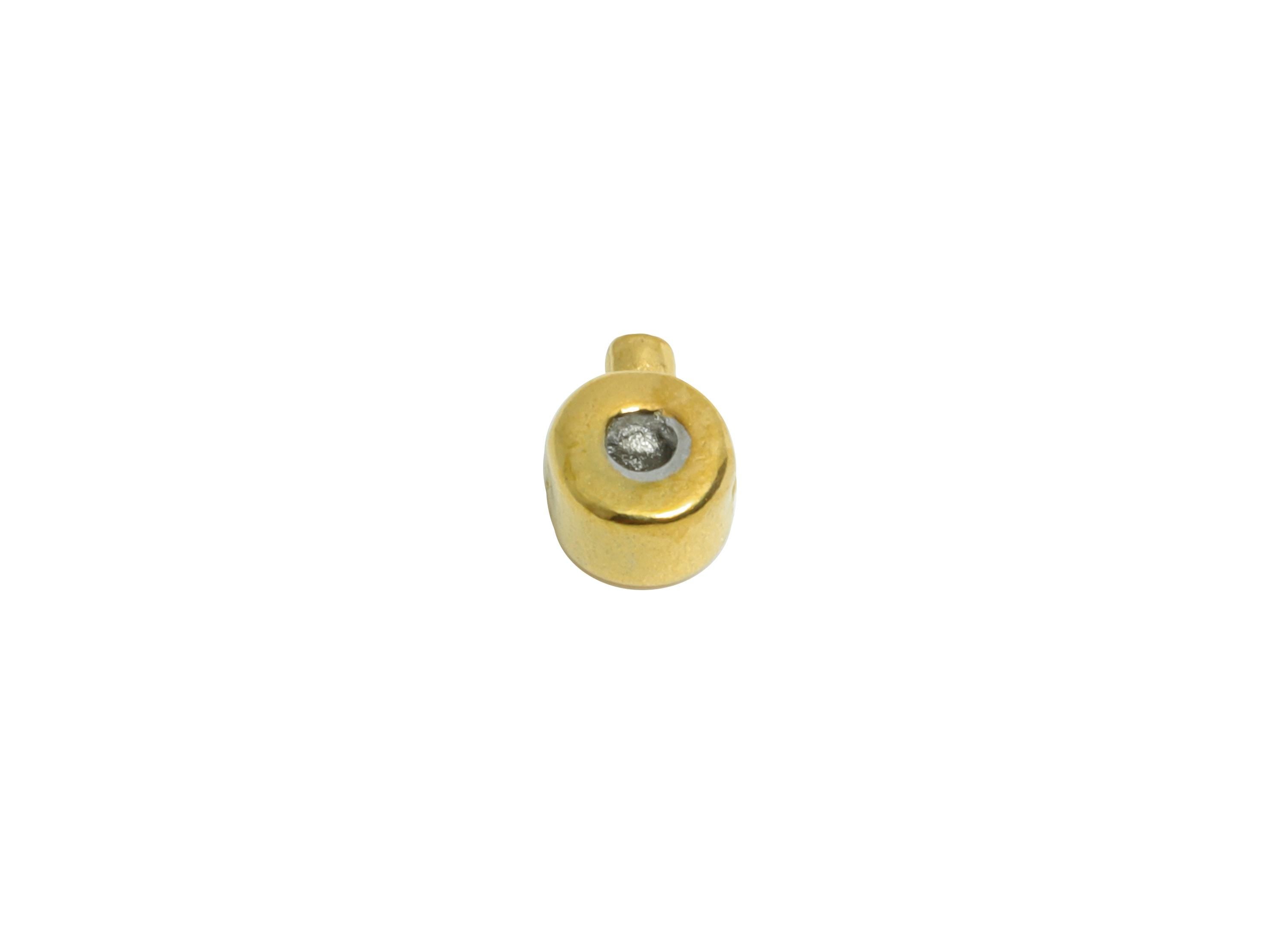 Steel Round Rubber - Sliding Bead Nuts - Crimp End Bead - Necklace End - Bracelet End - Stopper Bead - 18K Vacuum Plated - 4x3x2mm-SS2709G