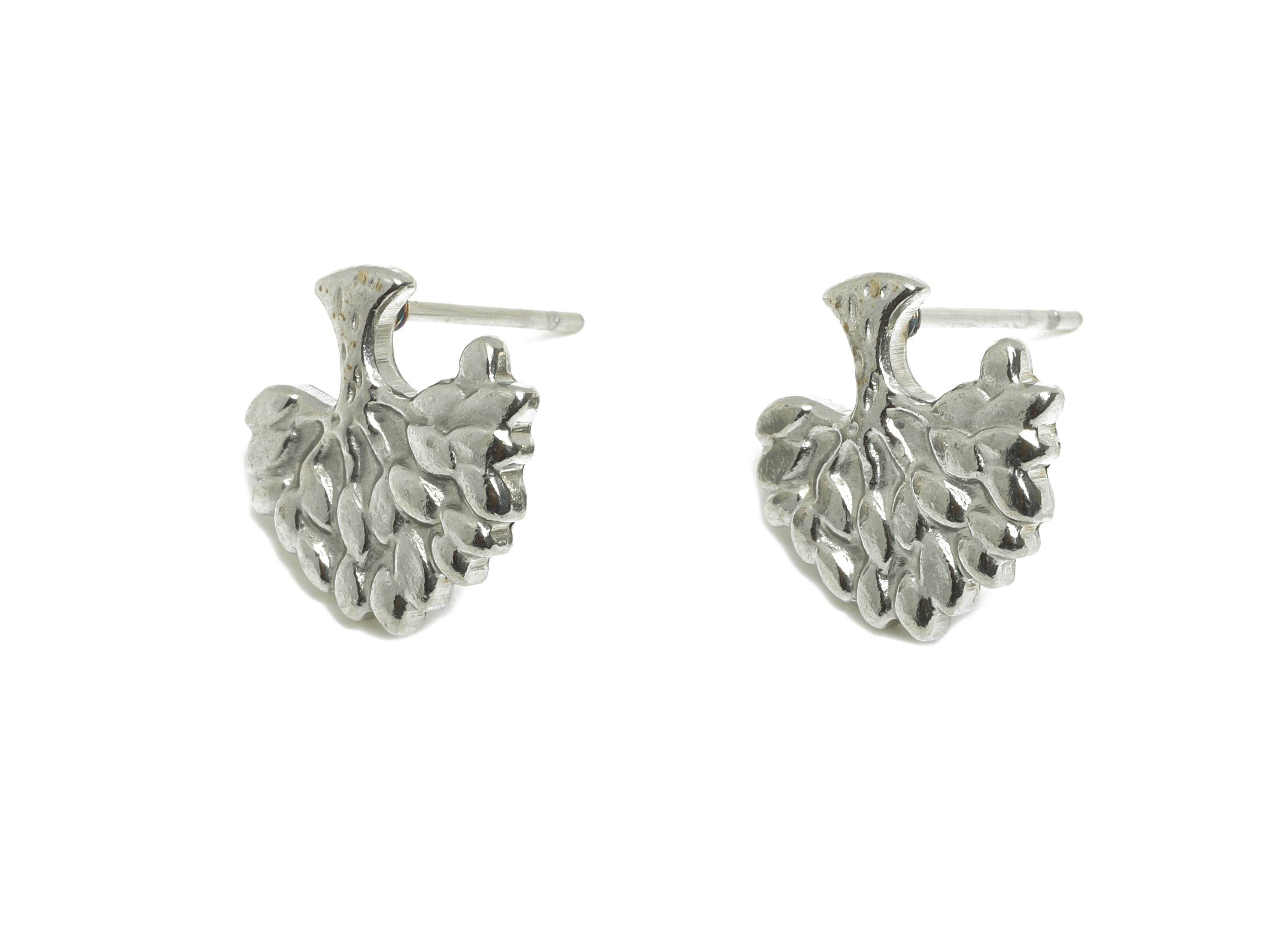 Steel Tree Stud Earring - Steel Tree Of Life Earring Post - Steel Woodland Stud Earring - Minimalist Nature Stud - 12x12x1mm - SS2726 - DOMEDBAZAAR
