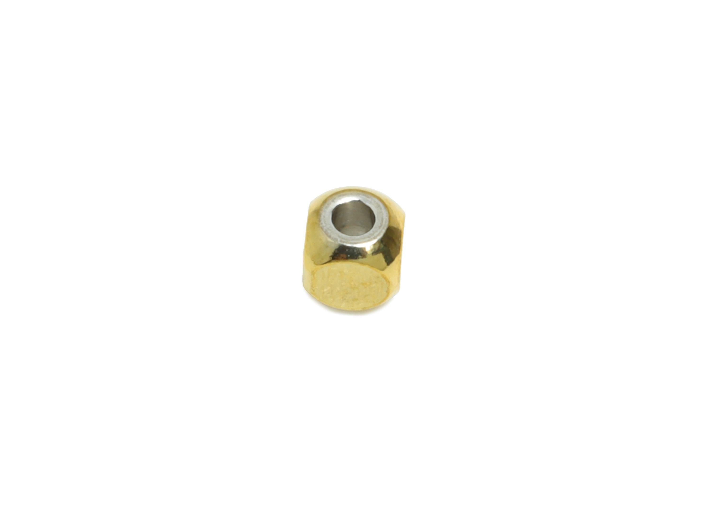 2.5mm Steel Spacer Bead - Beading Cube for Bracelet or Necklace - Metal Bead for Jewelry Making - 18K Vacuum Plated - 2.5x2.5x0.8mm - SS2708
