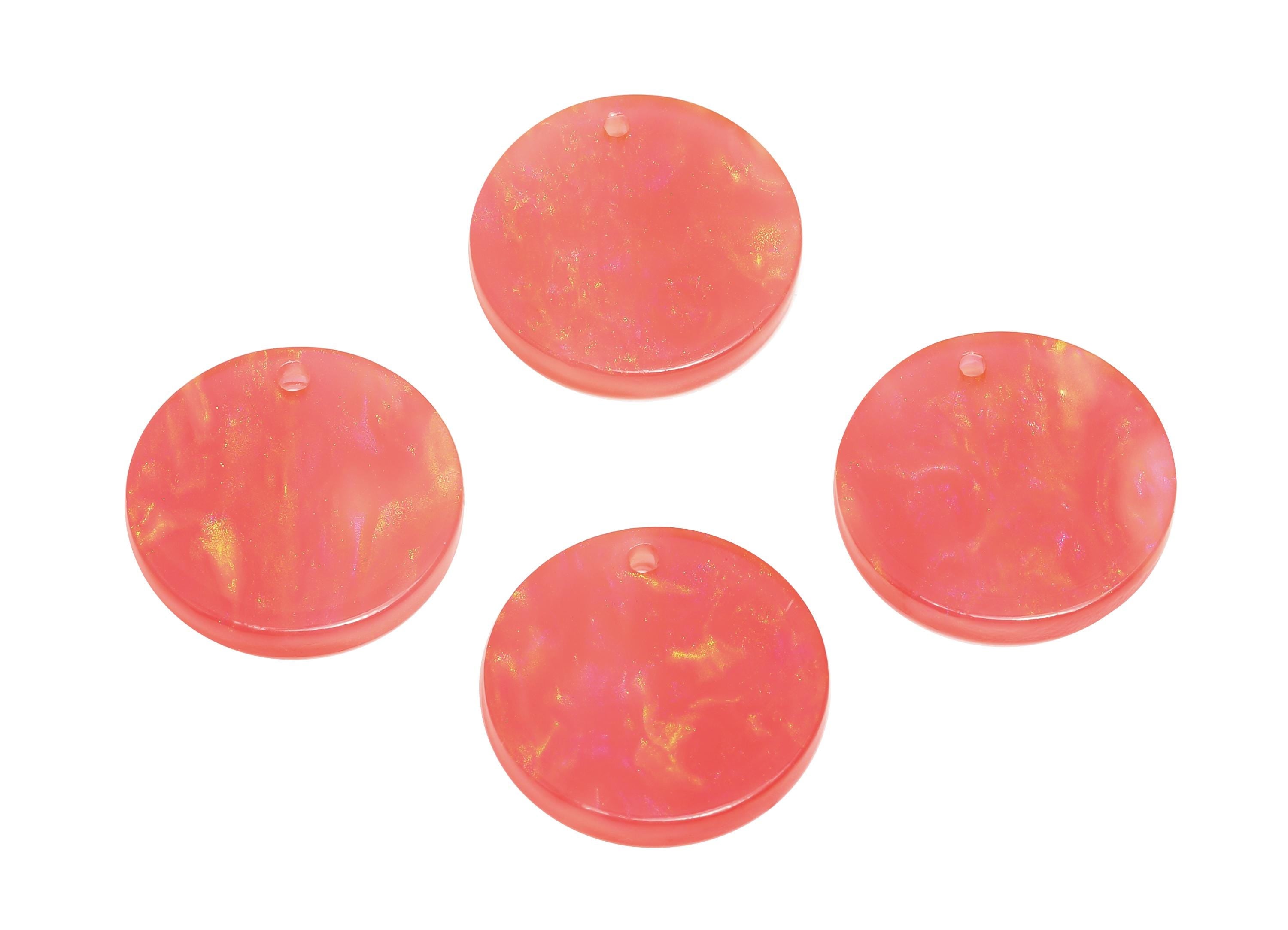 17mm Acetic Round Earring Charm - Multicolor Round Flat Pendant - Handmade Craft Supply - DIY Jewelry Making - 17.66x17x2mm - AC2693-A1082 - DOMEDBAZAAR