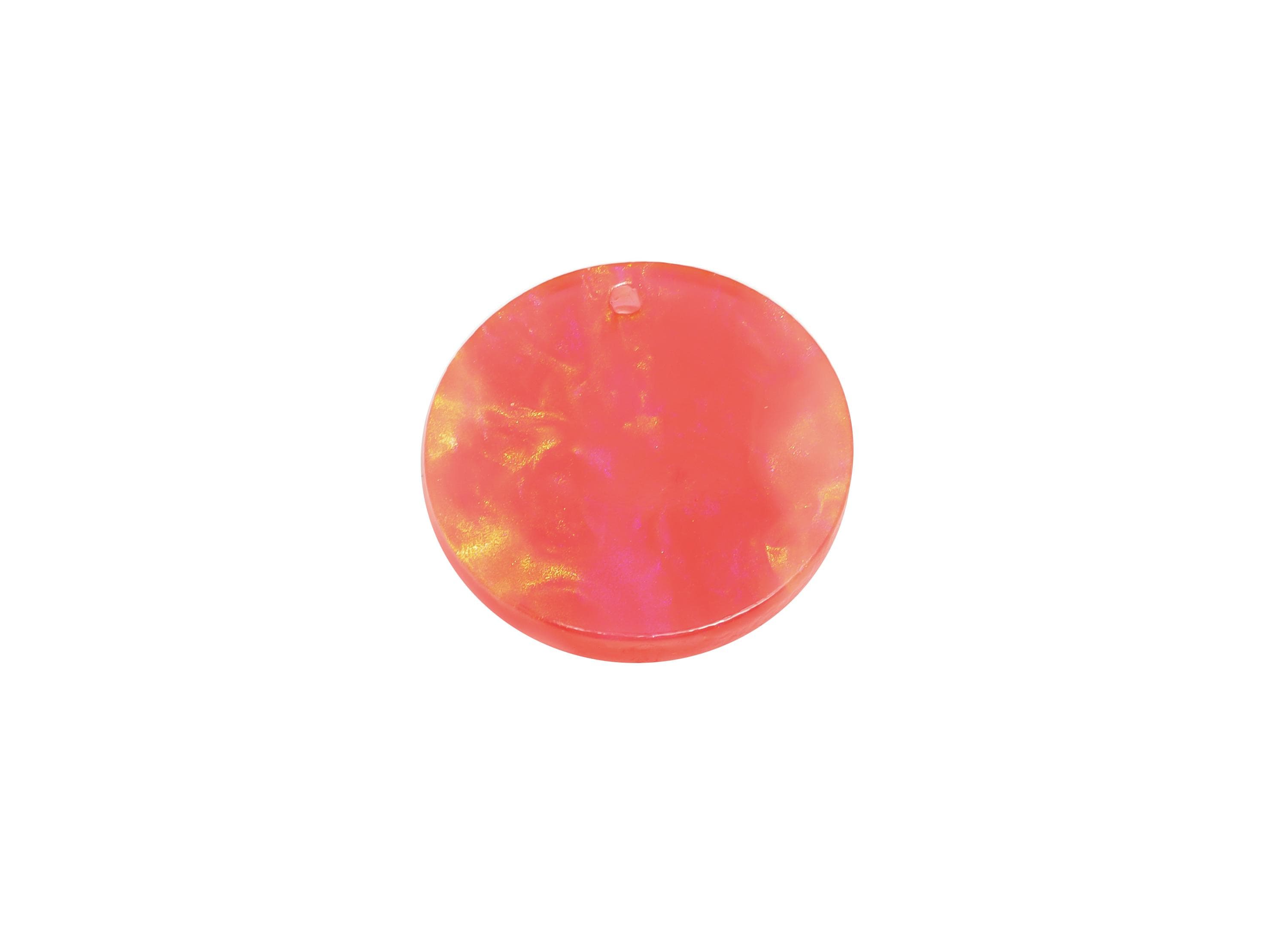 19mm Acetic Round Earring Charm - Multicolor Round Flat Pendant - Handmade Craft Supply - DIY Jewelry Making - 19x19x2.46mm - AC2697-A1082 - DOMEDBAZAAR