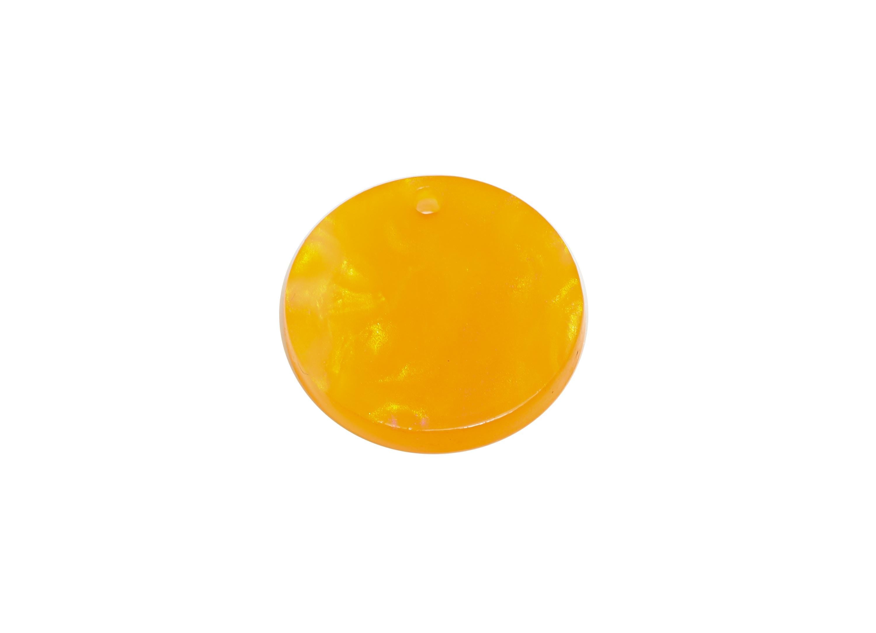 18mm Acetic Round Earring Charm - Multicolor Round Flat Pendant - Handmade Craft Supply - Boho Jewelry Finding - 18x18x2mm - AC2695-A1083 - DOMEDBAZAAR
