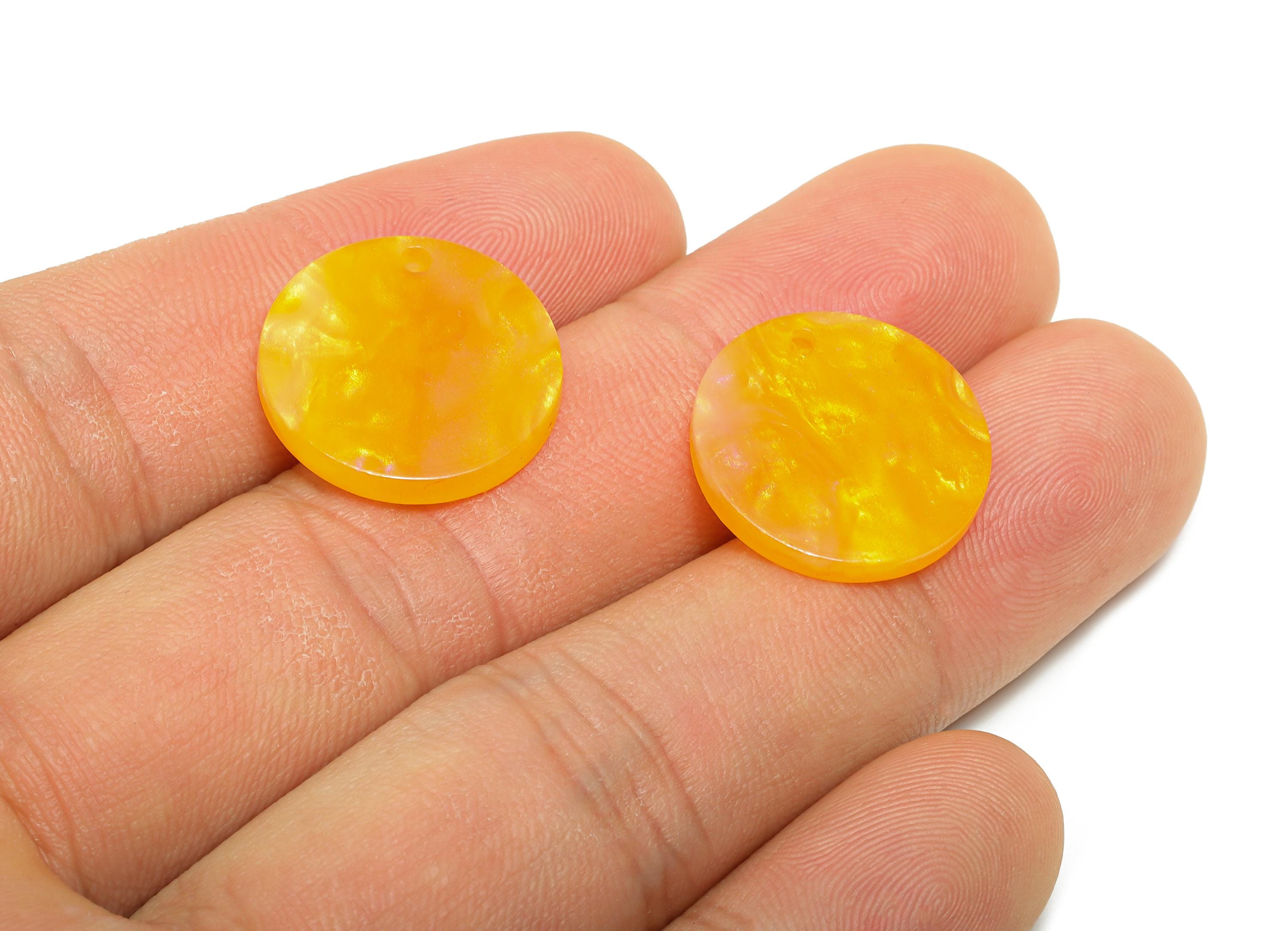 18mm Acetic Round Earring Charm - Multicolor Round Flat Pendant - Handmade Craft Supply - Boho Jewelry Finding - 18x18x2mm - AC2695-A1083 - DOMEDBAZAAR