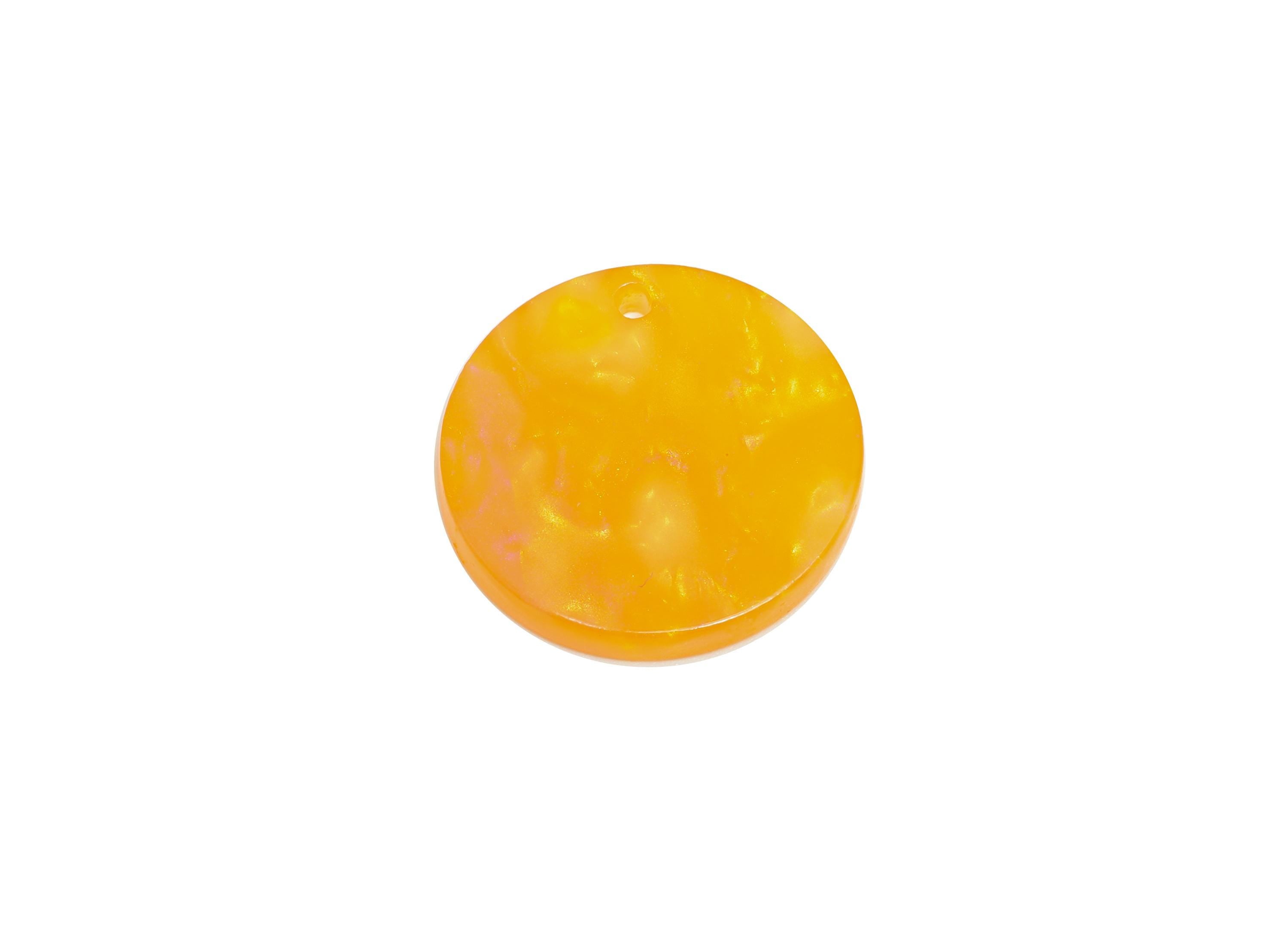 19mm Acetic Round Earring Charm - Multicolor Round Flat Pendant - Handmade Craft Supply - DIY Jewelry Making - 19x19x2.46mm - AC2697-A1083 - DOMEDBAZAAR