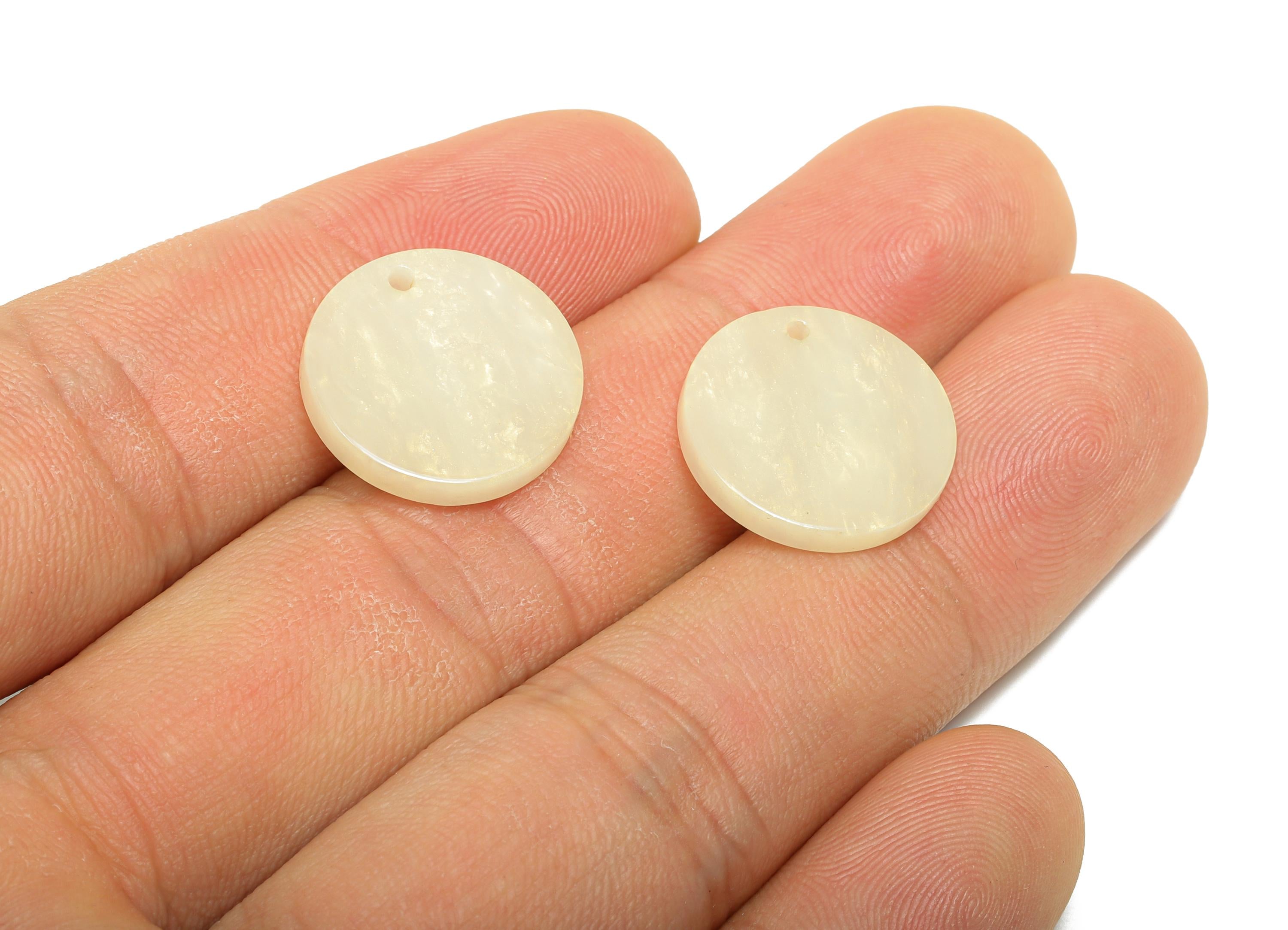 16mm Acetic Round Earring Charm - Multicolor Round Flat Pendant - Handmade Craft Supply - Geometric Jewelry Supply - 16x16x2mm -AC2691-A1079 - DOMEDBAZAAR