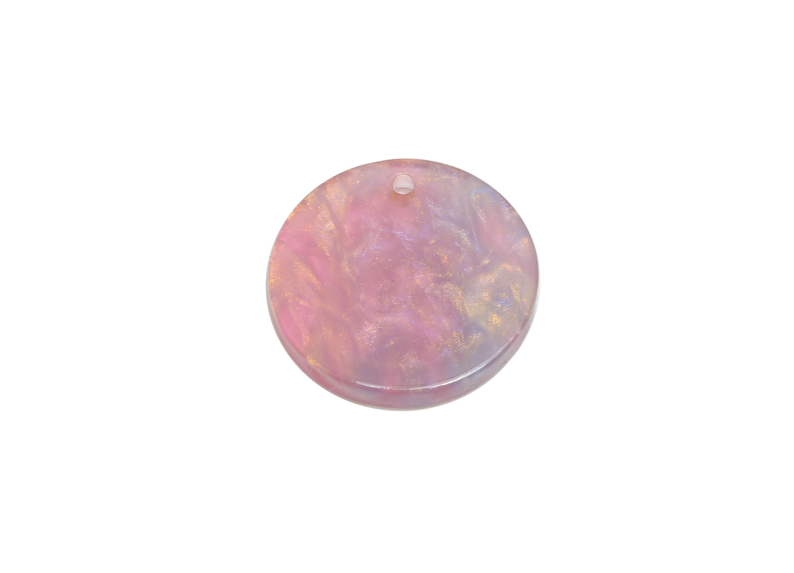 16mm Acetic Round Earring Charm - Multicolor Round Flat Pendant - Handmade Craft Supply - Geometric Jewelry Supply - 16x16x2mm -AC2691-A1077 - DOMEDBAZAAR