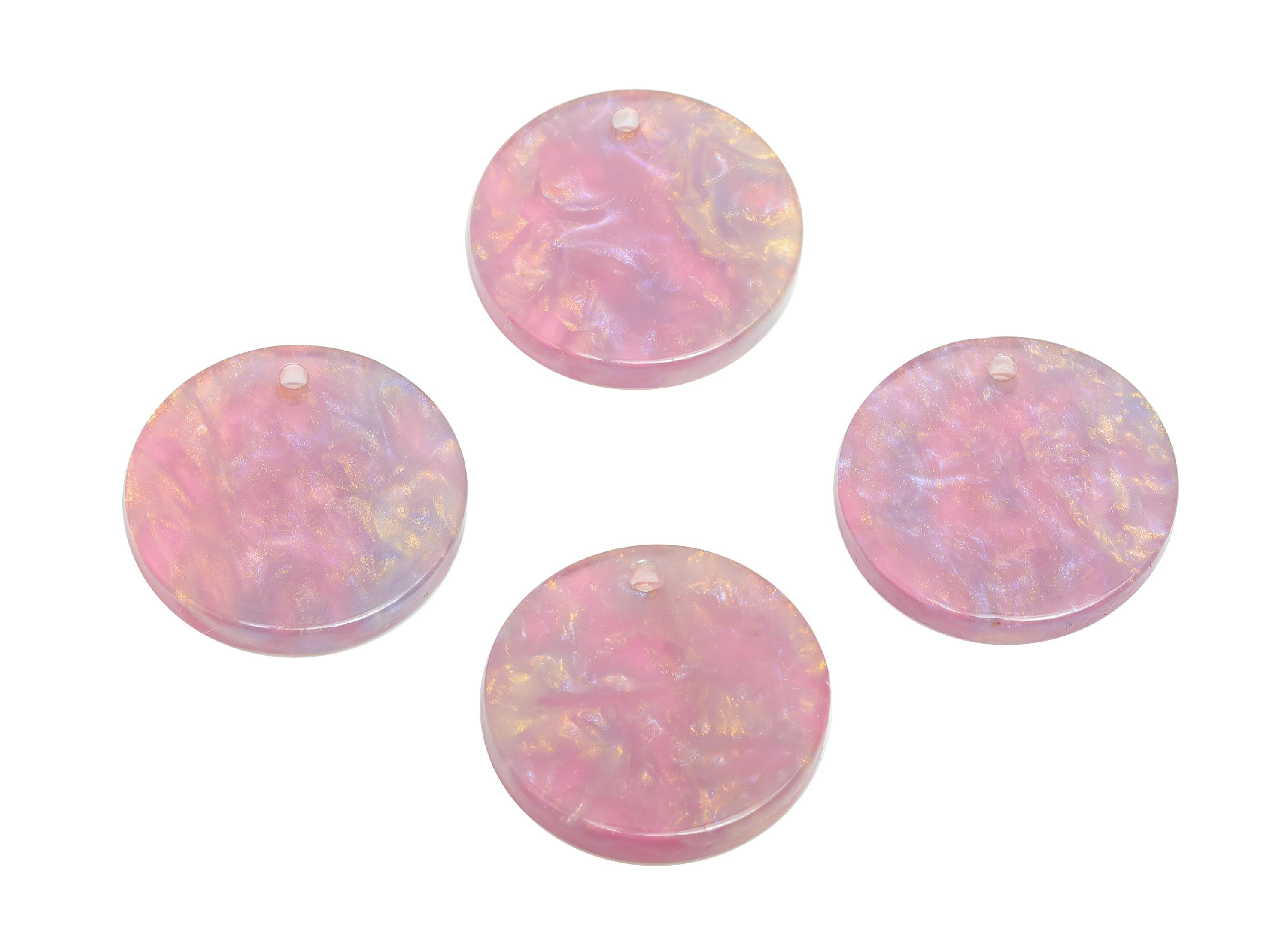 16mm Acetic Round Earring Charm - Multicolor Round Flat Pendant - Handmade Craft Supply - Geometric Jewelry Supply - 16x16x2mm -AC2691-A1077 - DOMEDBAZAAR