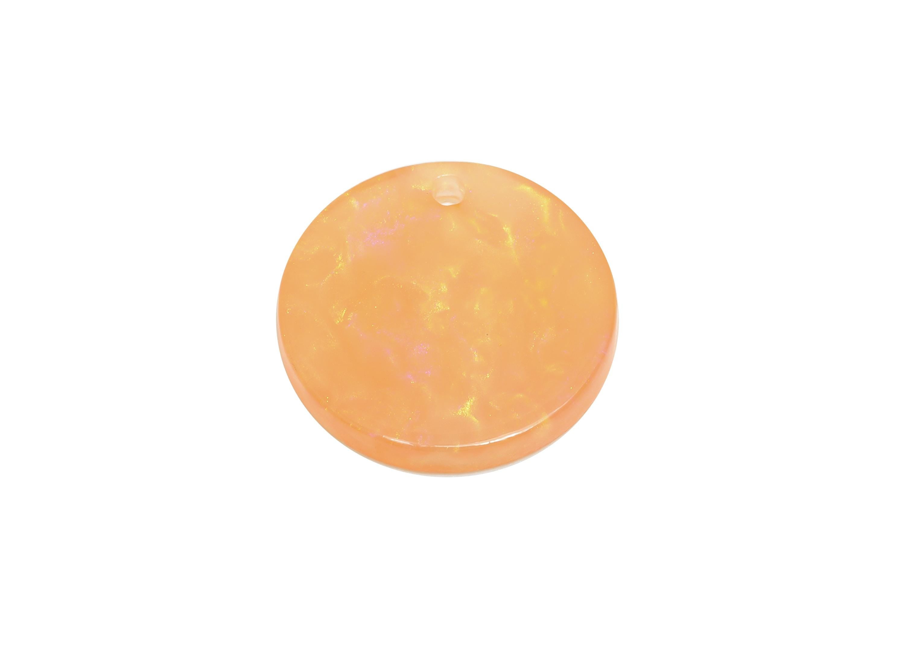 17mm Acetic Summer Earring Charm - Multicolor Round Flat Pendant - Handmade Craft Supply - Boho Jewelry Finding - 17.6x17x2mm - AC2693-A1078 - DOMEDBAZAAR