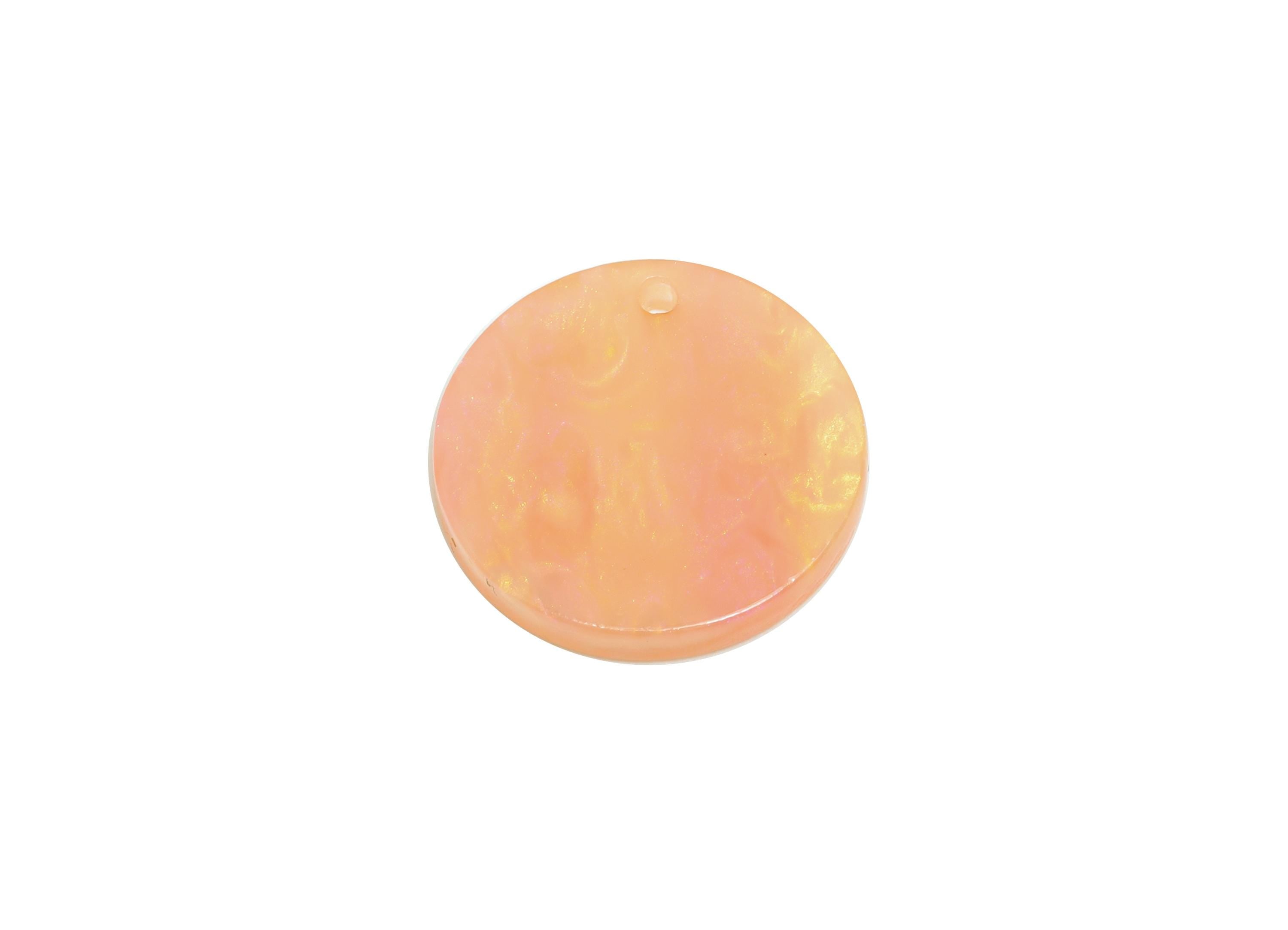18mm Acetic Summer Earring Charm - Multicolor Round Flat Pendant - Handmade Craft Supply - Boho Jewelry Finding - 18x18x2mm - AC2695-A1078 - DOMEDBAZAAR