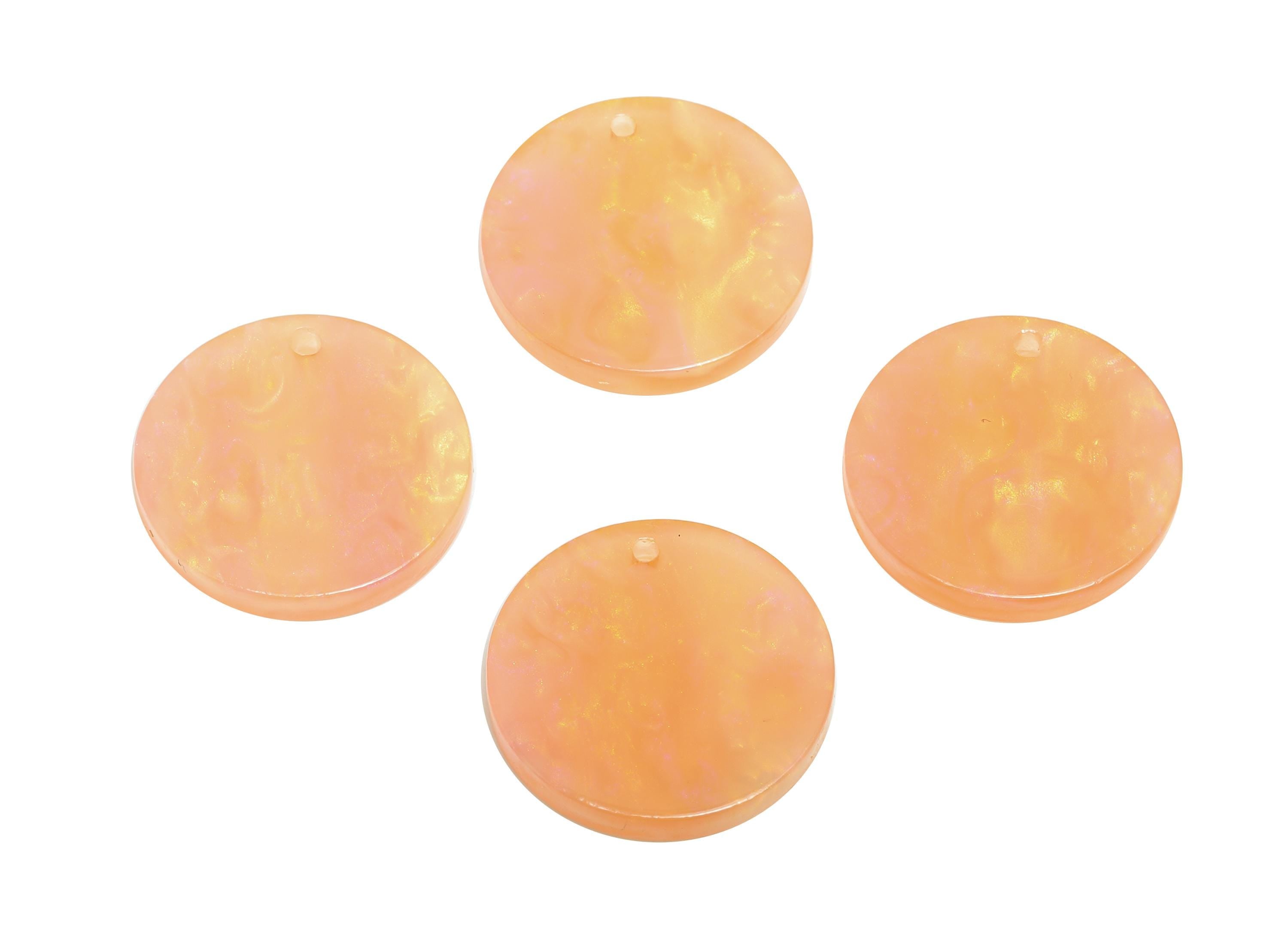18mm Acetic Summer Earring Charm - Multicolor Round Flat Pendant - Handmade Craft Supply - Boho Jewelry Finding - 18x18x2mm - AC2695-A1078 - DOMEDBAZAAR