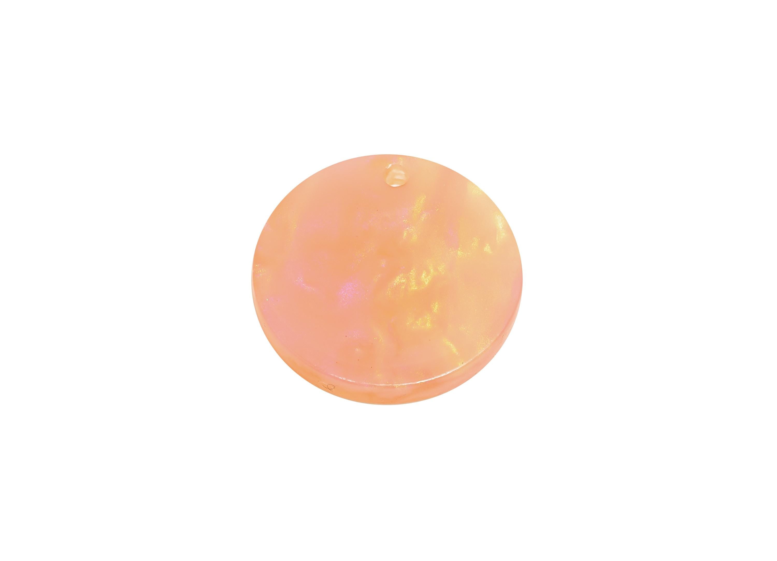 19mm Acetic Summer Earring Charm - Multicolor Round Flat Pendant - Handmade Craft Supply - DIY Jewelry Making - 19x19x2.46mm - AC2697-A1078 - DOMEDBAZAAR