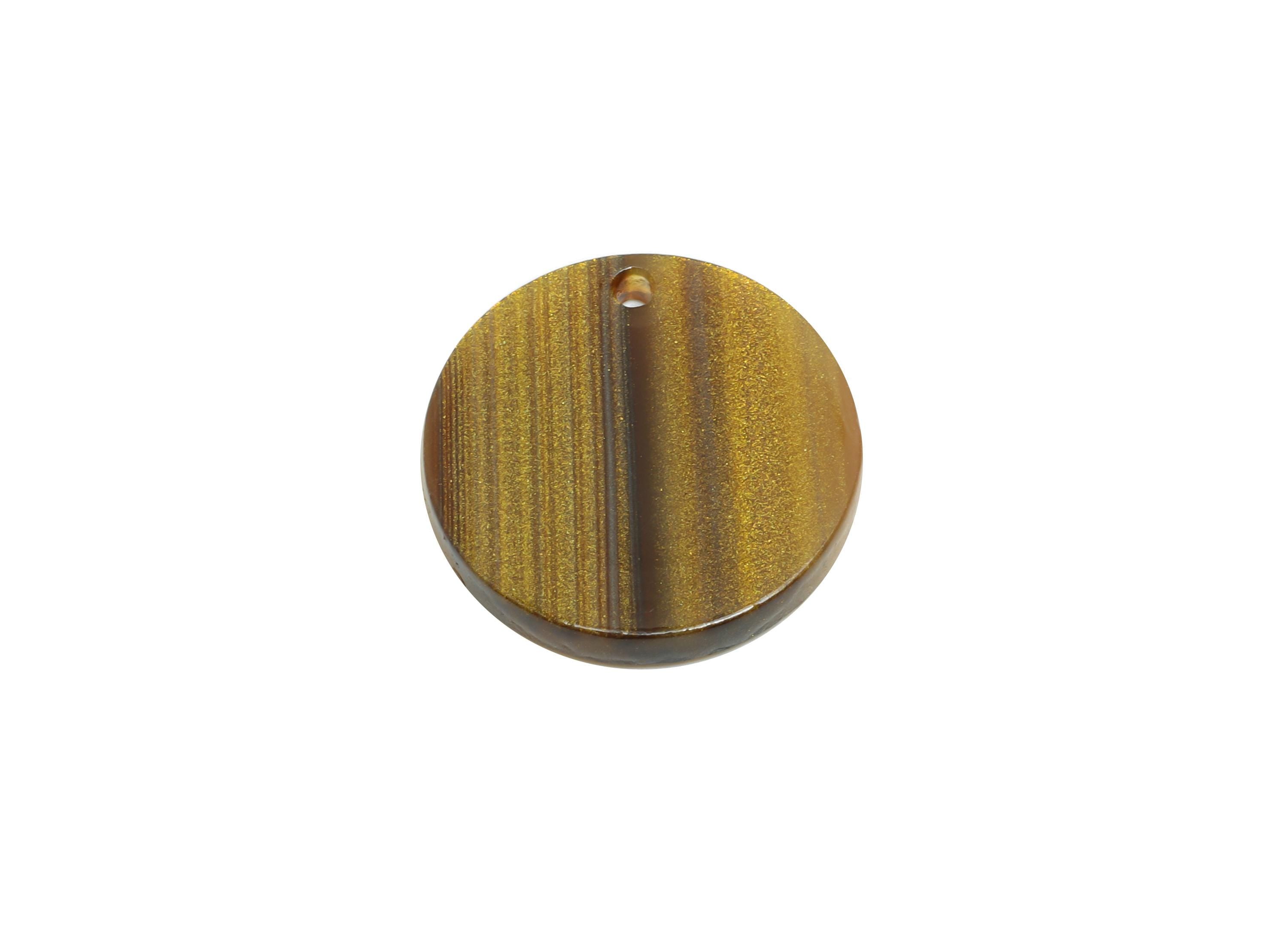 18mm Acetic Earring Charm - Striped Rainbow Jewelry Component - DIY Jewelry Making - Lightweight Craft Pendant - 18x18x2mm - AC2695-A1080 - DOMEDBAZAAR