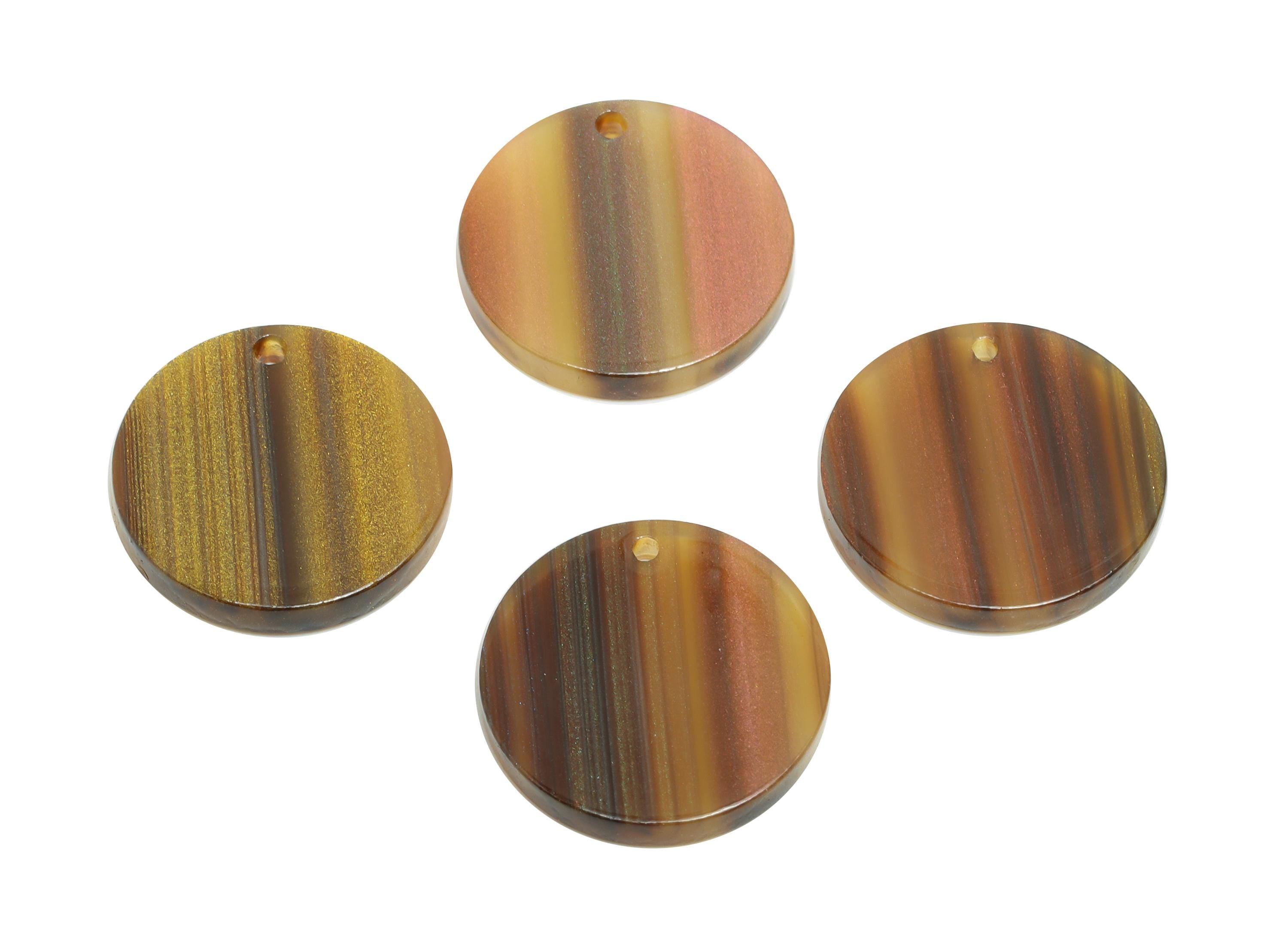 18mm Acetic Earring Charm - Striped Rainbow Jewelry Component - DIY Jewelry Making - Lightweight Craft Pendant - 18x18x2mm - AC2695-A1080 - DOMEDBAZAAR