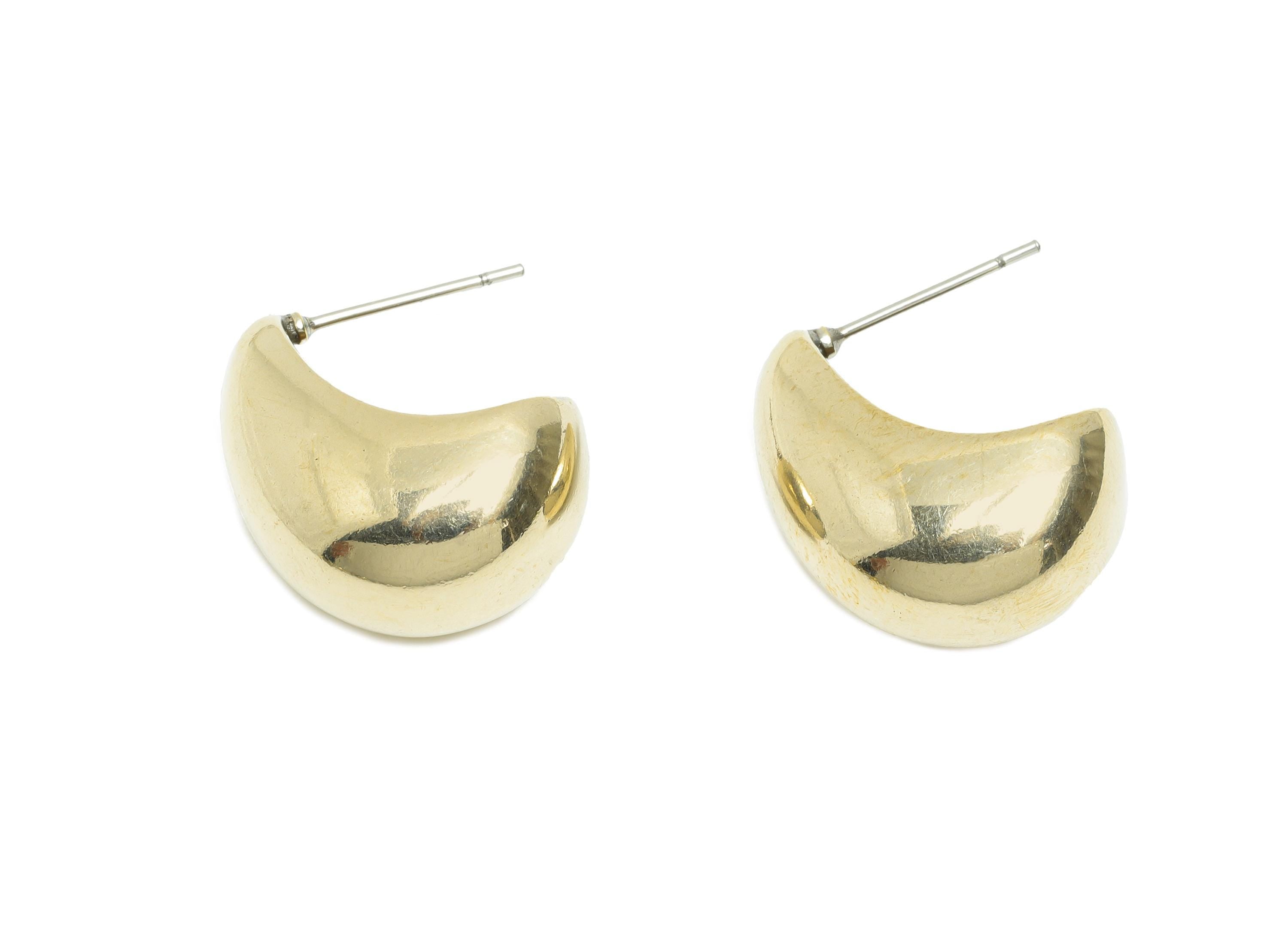 Brass Drop Earring Stud - Raw Brass Chunky Hoop Earrings - Brass Minimalist Drop Earring Stud - Crafting Jewelry - 19.29x16.6x10mm - PP11501 - DOMEDBAZAAR