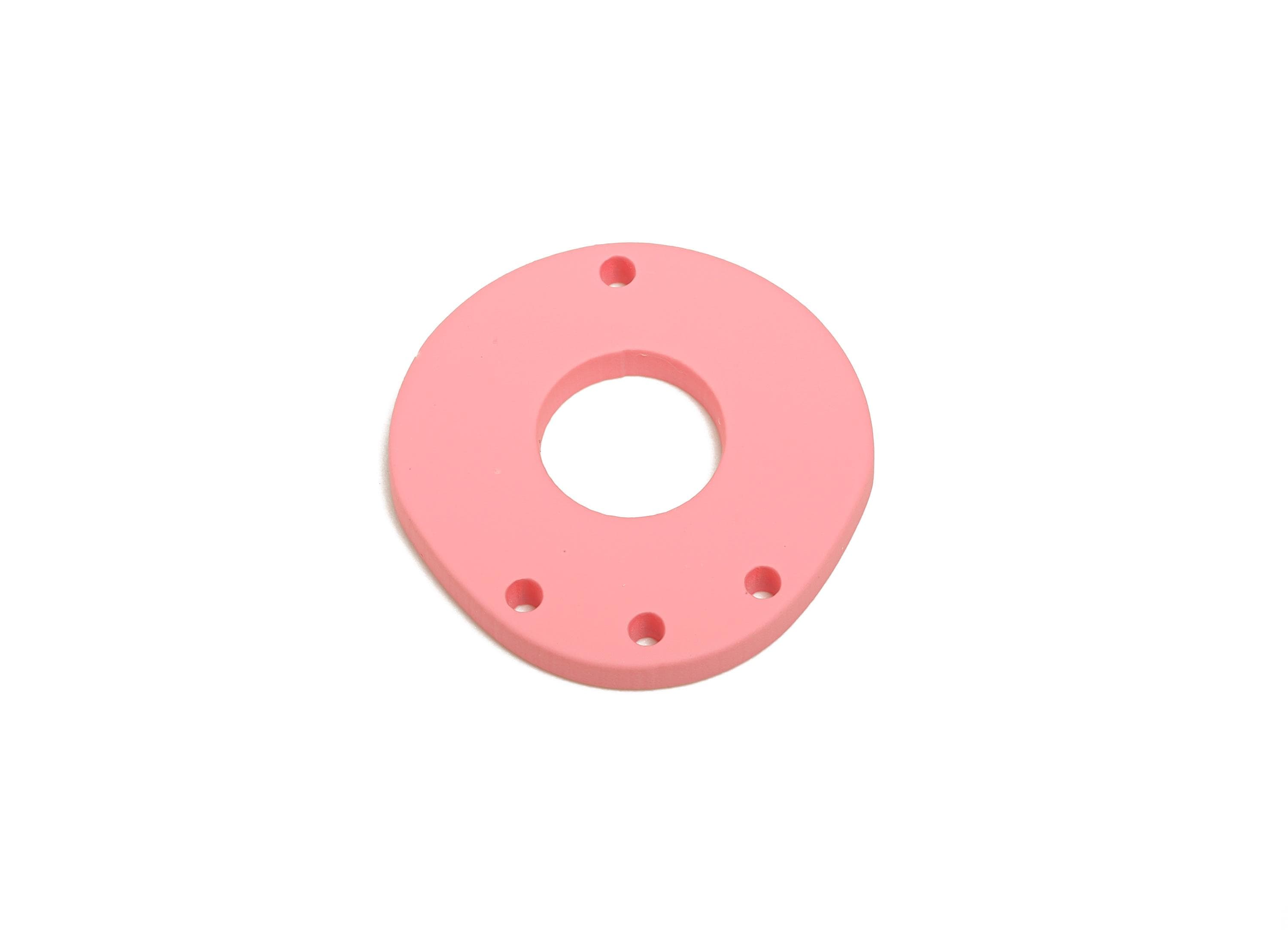 Acrylic Pink Connector - Matte Spacer Charm - Multi-hole Jewelry Finding - Modern Craft Base - Color Code:A1065 - 26x26x2mm-AC3675-A1065 - DOMEDBAZAAR