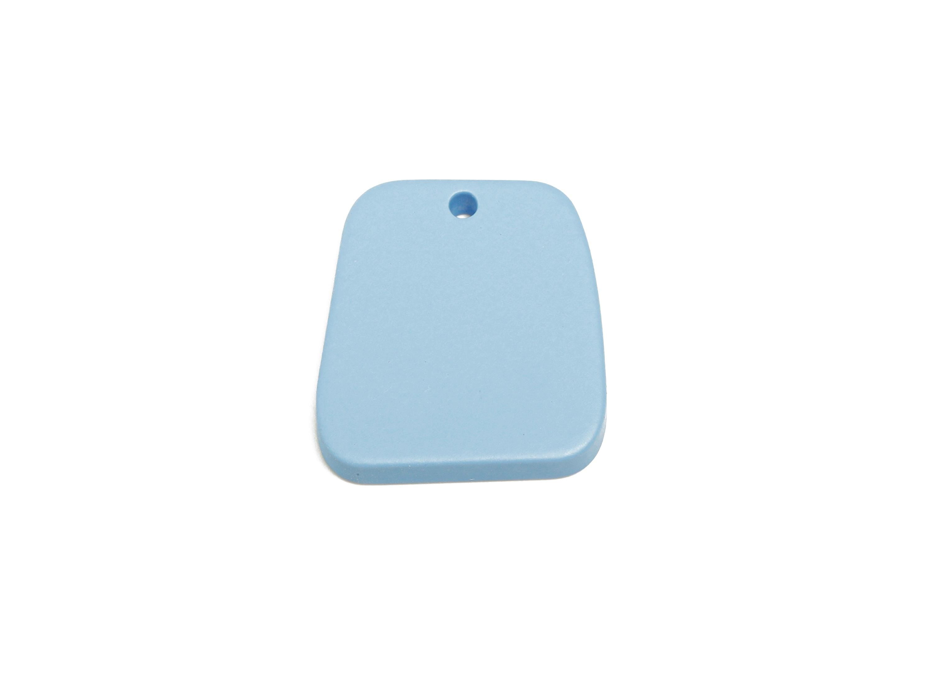 Acrylic Blue Trapezoid Charm - Matte Modern Geometry Charm - DIY Lightweight Flat Craft Piece - Color Code:A1059 - 20x18x2mm-AC3669-A1059 - DOMEDBAZAAR