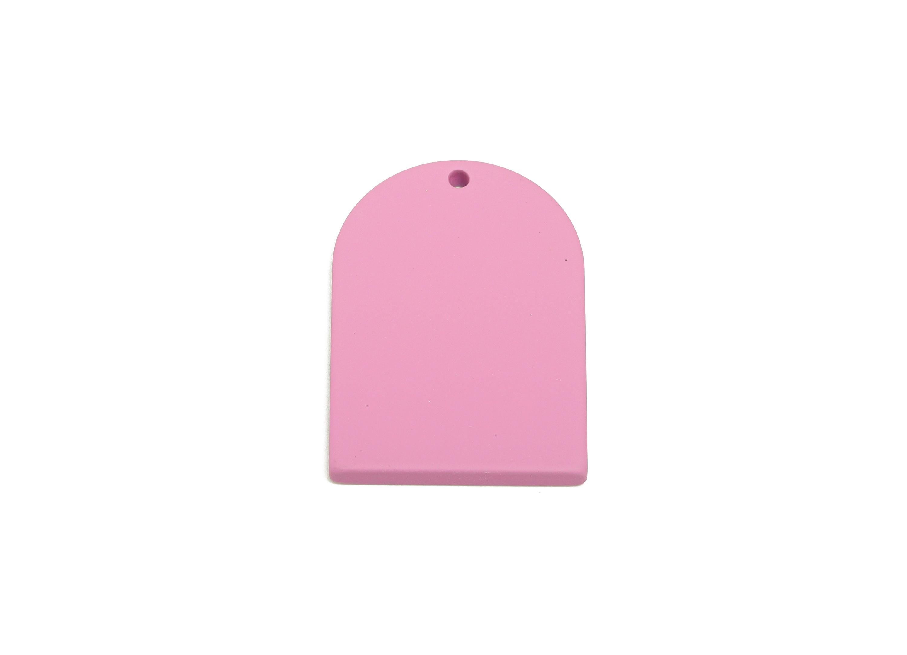 Acrylic Arch Pendant - Purple Matte Arch Pendant - Lightweight Flat DIY Acrylic Earring Piece - Color Code: A1060 - 30x21x2mm - AC3670-A1060 - DOMEDBAZAAR