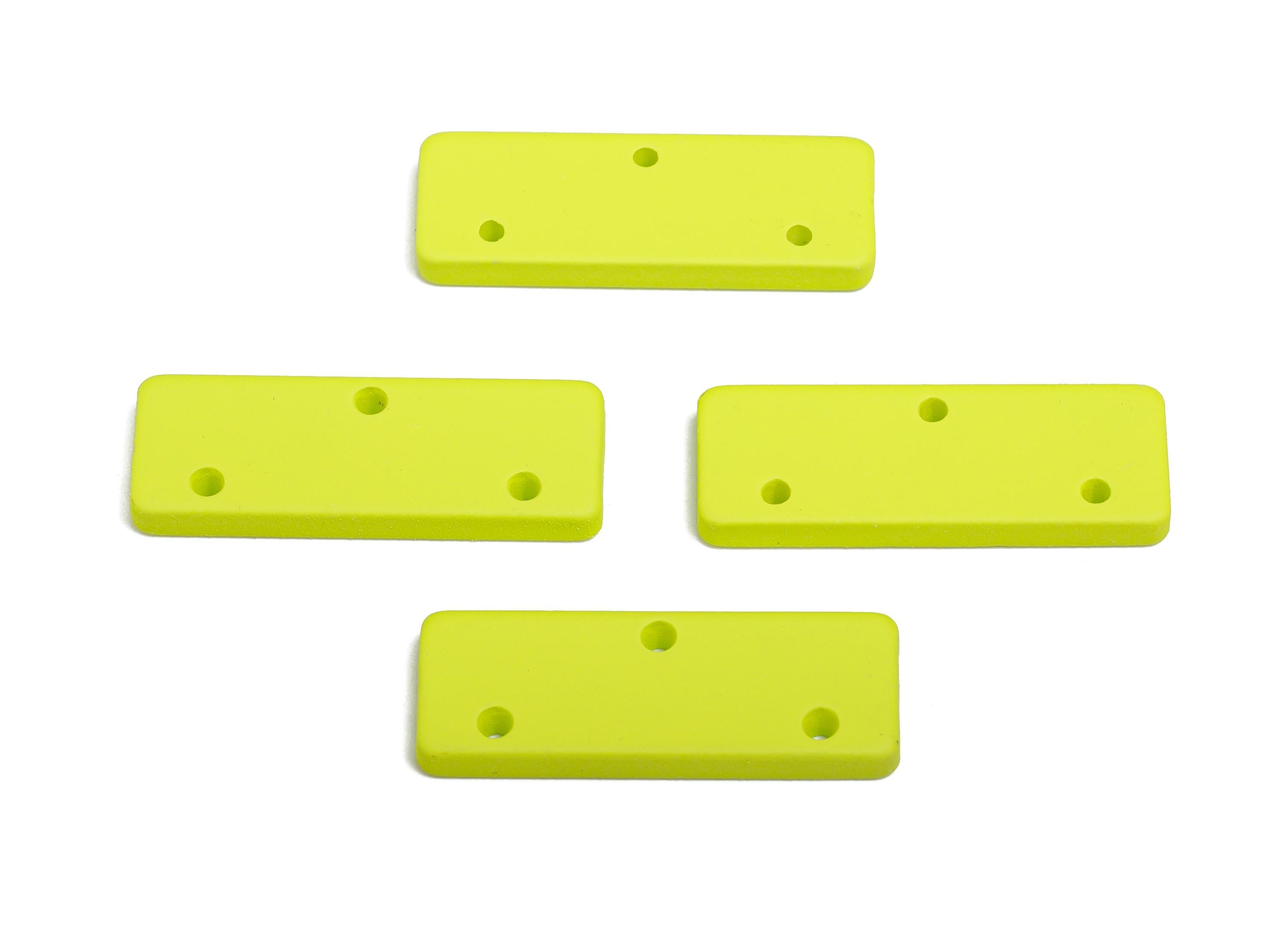 Acrylic Rectangle Earring Connector - Matte Green Rectangle Charm - 3 Holes Geometric Jewelry - Color Code: A1058 - 29x10x3mm -AC3655-A1058 - DOMEDBAZAAR