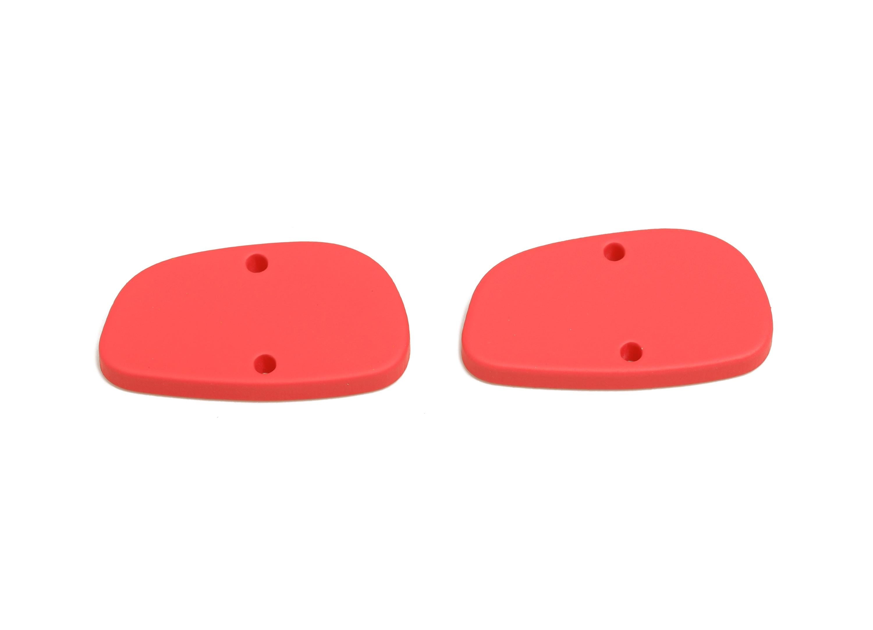 Acrylic Rose Red Connector - Matte Connector Earring Piece - Lightweight Minimalist Jewelry Part - Color Code: A1055 -26x14x2mm-AC3650-A1055 - DOMEDBAZAAR