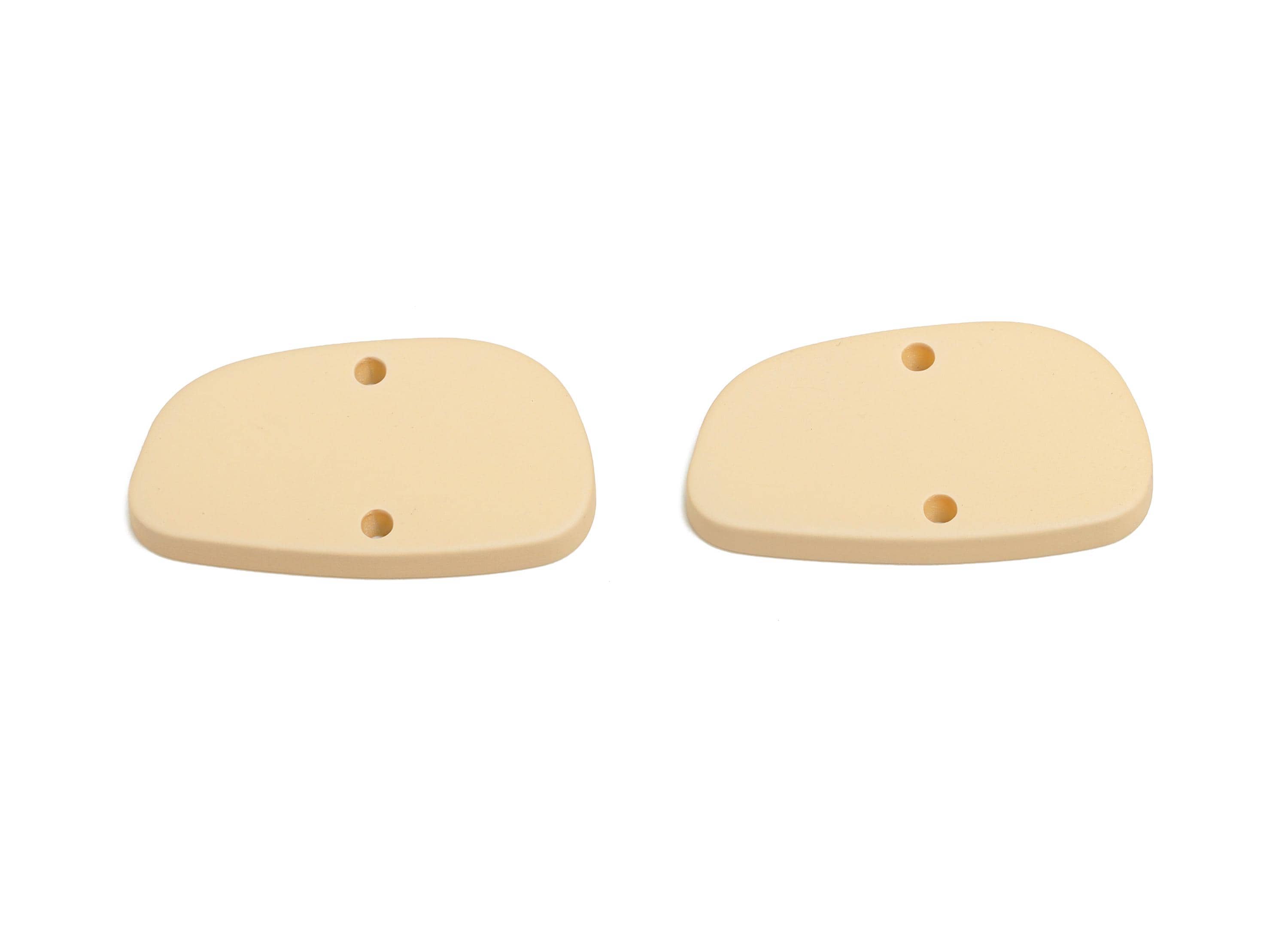 Acrylic Cream Connector - Matte Connector Earring Piece - Lightweight Minimalist Jewelry Part - Color Code: A1062 -26x14x2mm-AC3650-A1062 - DOMEDBAZAAR