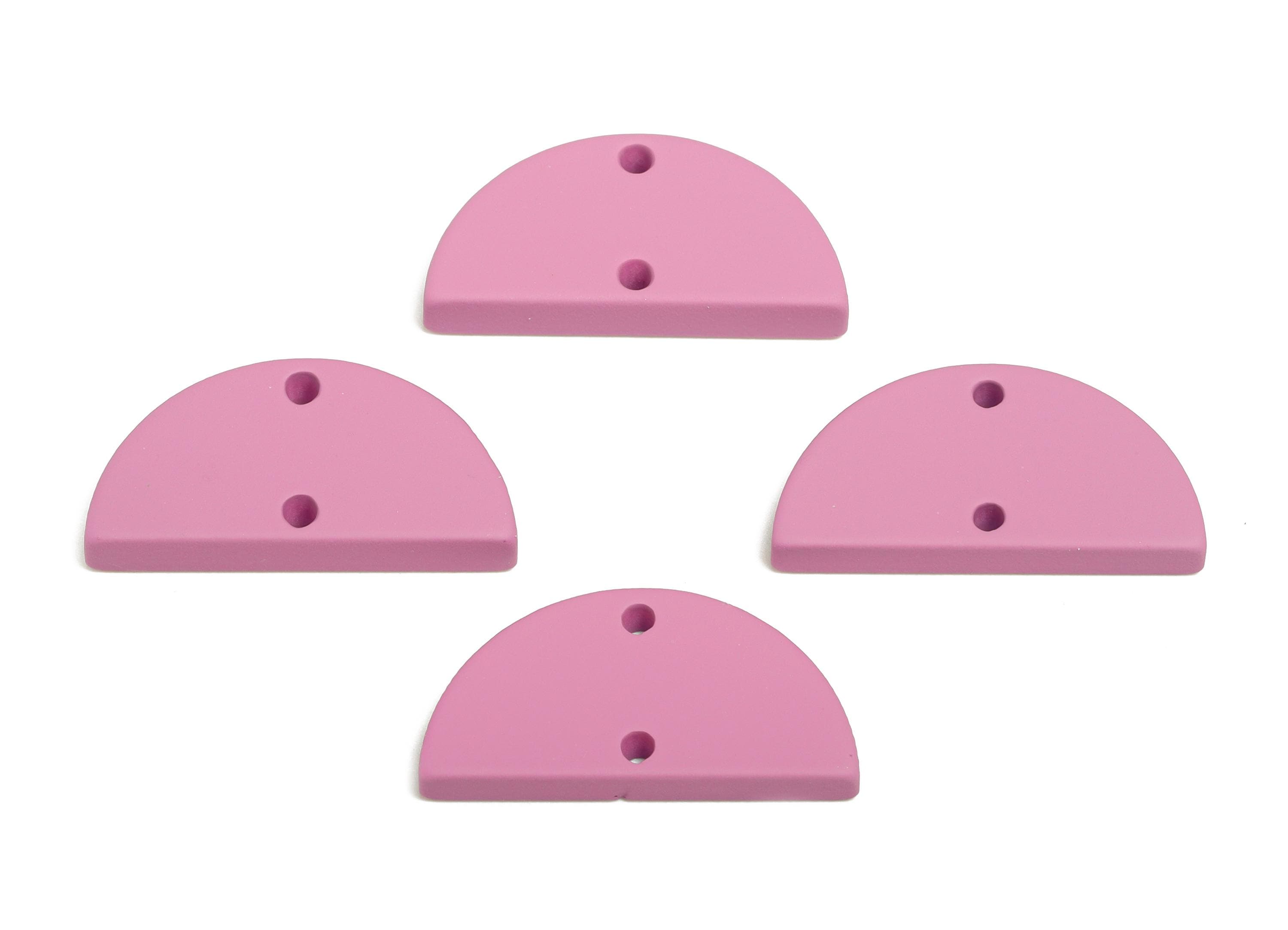 Acrylic Purple Half Circle Connector - Matte Semicircle Piece - Crafting Supplies for Earring - Color Code: A1060 - 24x12x2mm -AC3648-A1060 - DOMEDBAZAAR