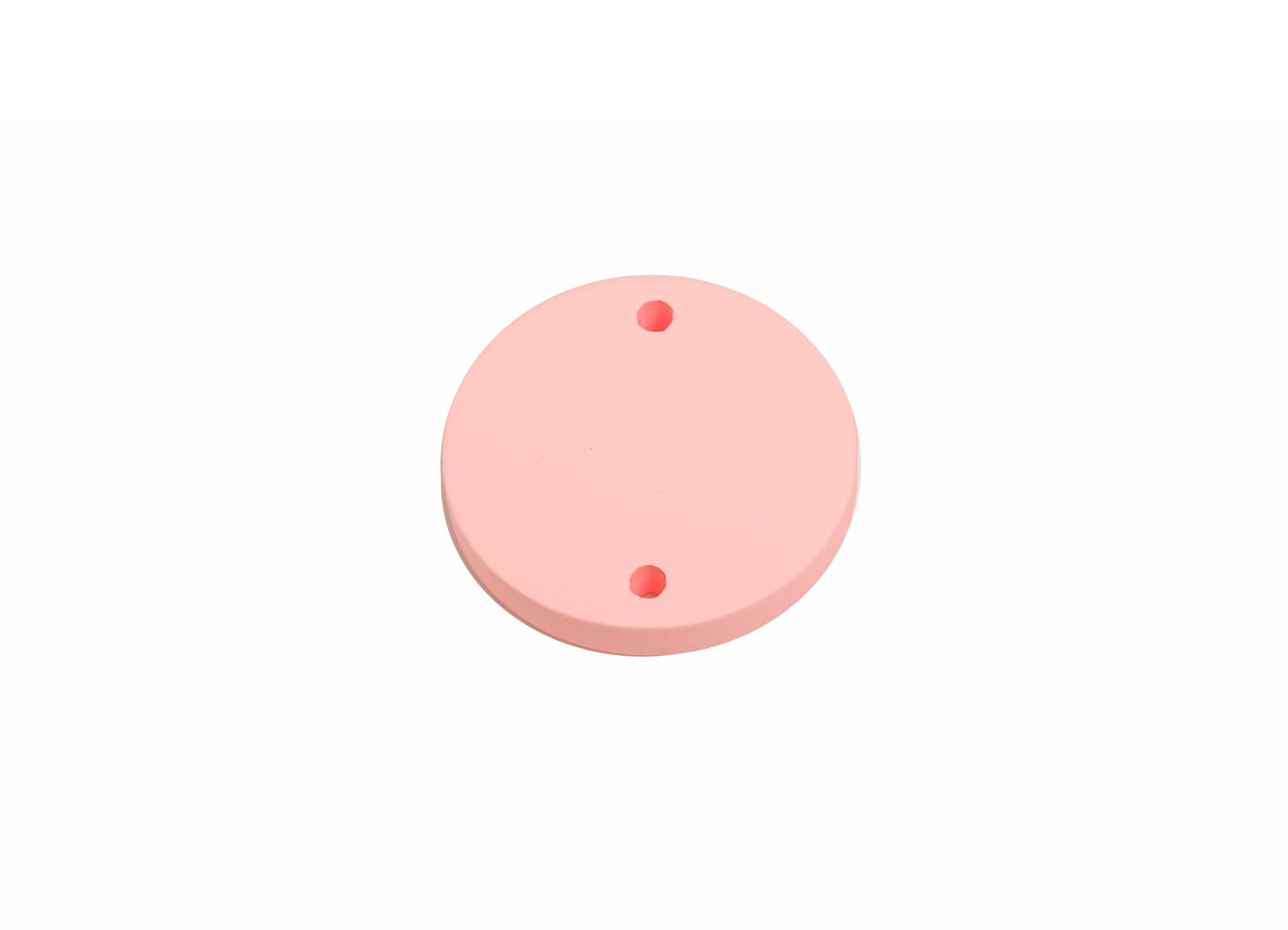 Acrylic Pink Circle Connector - Matte Round Piece - Crafting Jewelry Supply for Earring - Color Code: A1061 -17.7x17.7x2.8mm- AC3654-A1061 - DOMEDBAZAAR