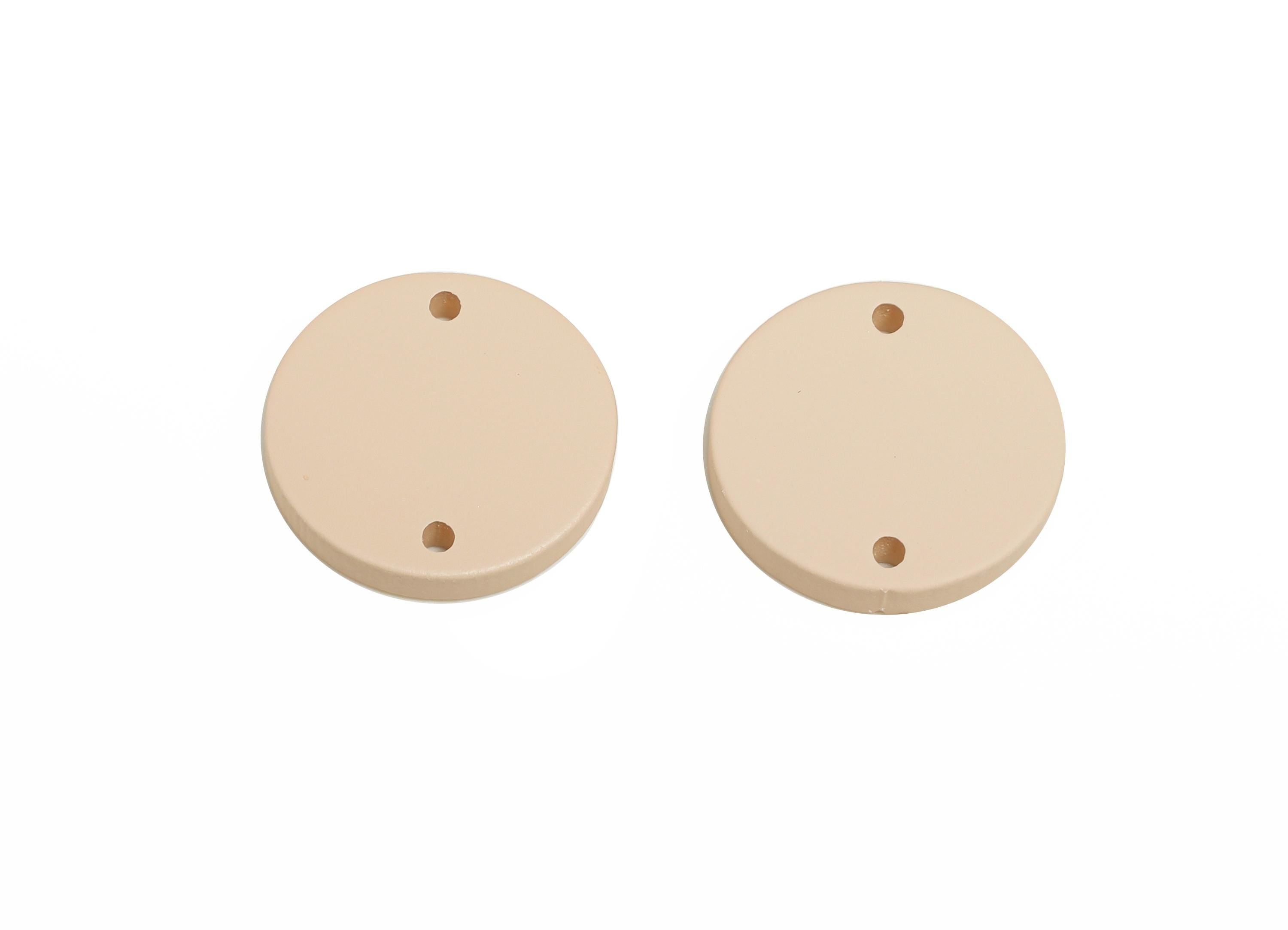 Acrylic Circle Connector - Matte Round Piece - Crafting Jewelry Supply for Earring - Color Code: A1062 - 17.7x17.7x2.8mm - AC3654-A1062 - DOMEDBAZAAR