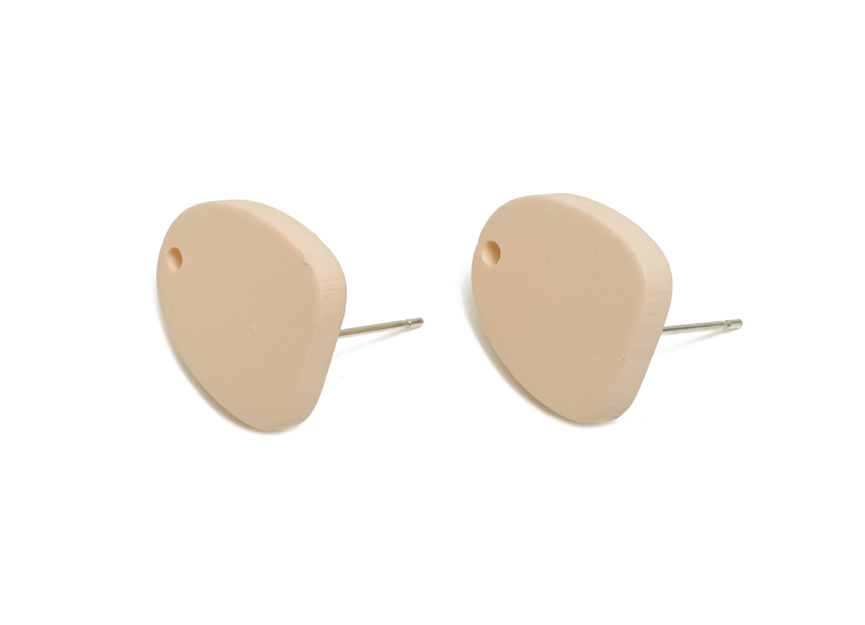 Acrylic Earrings Connector - Modern Matte Geometric Earring Base - Craft Making Earring - Color Code: A1062 - 16x14x2mm - AC3652-A1062 - DOMEDBAZAAR