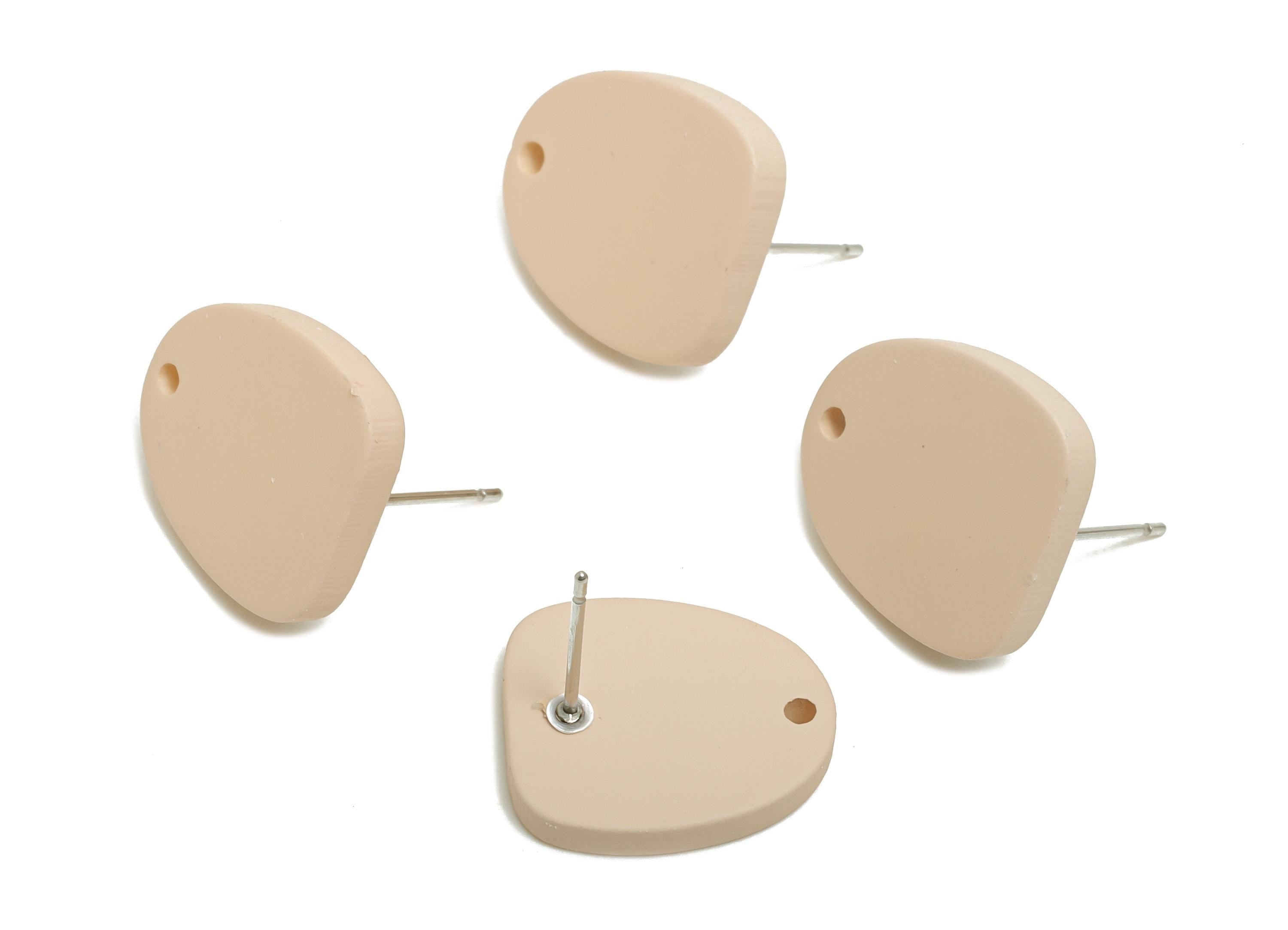 Acrylic Earrings Connector - Modern Matte Geometric Earring Base - Craft Making Earring - Color Code: A1062 - 16x14x2mm - AC3652-A1062 - DOMEDBAZAAR